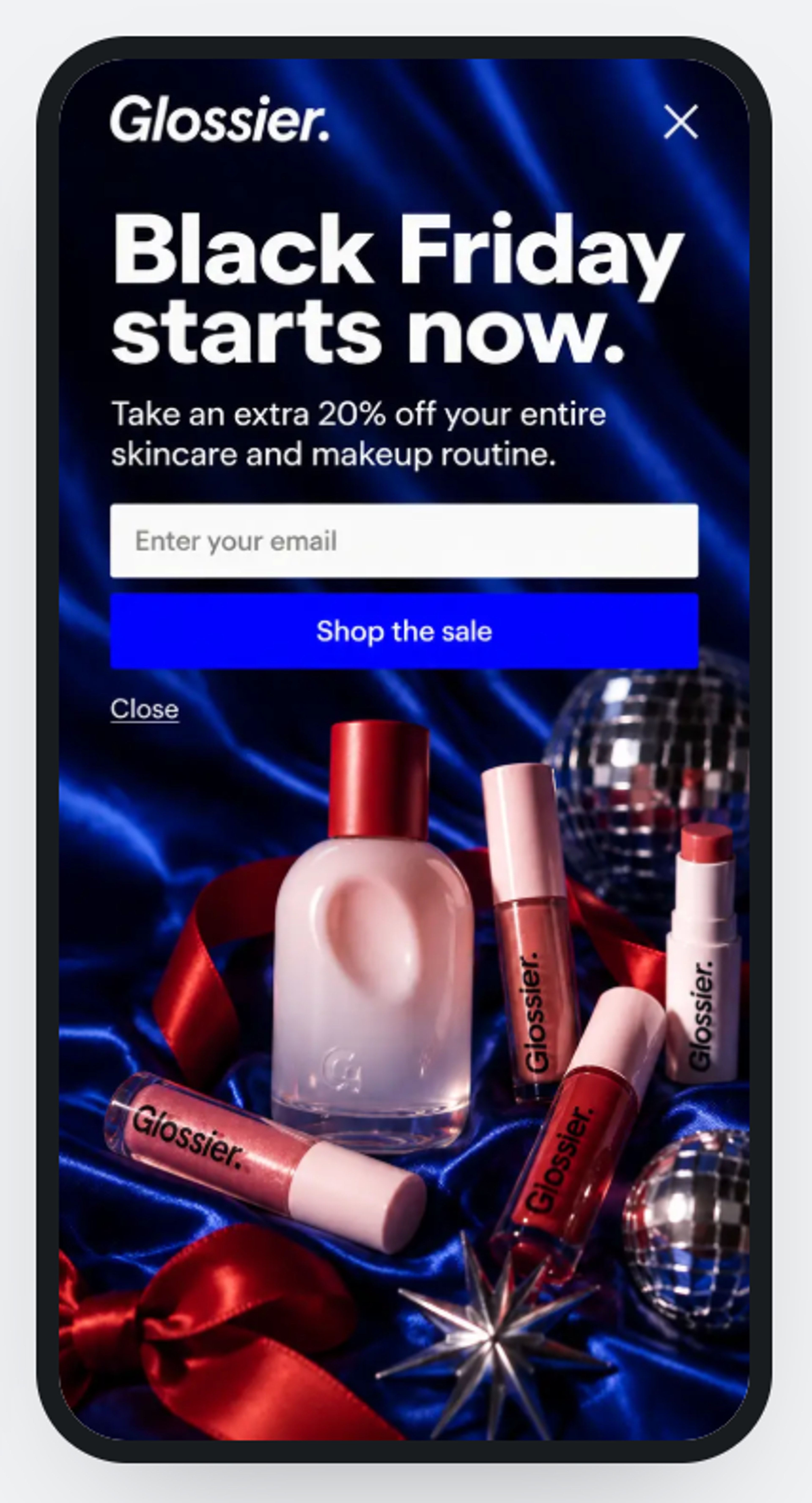 black friday mobile popup