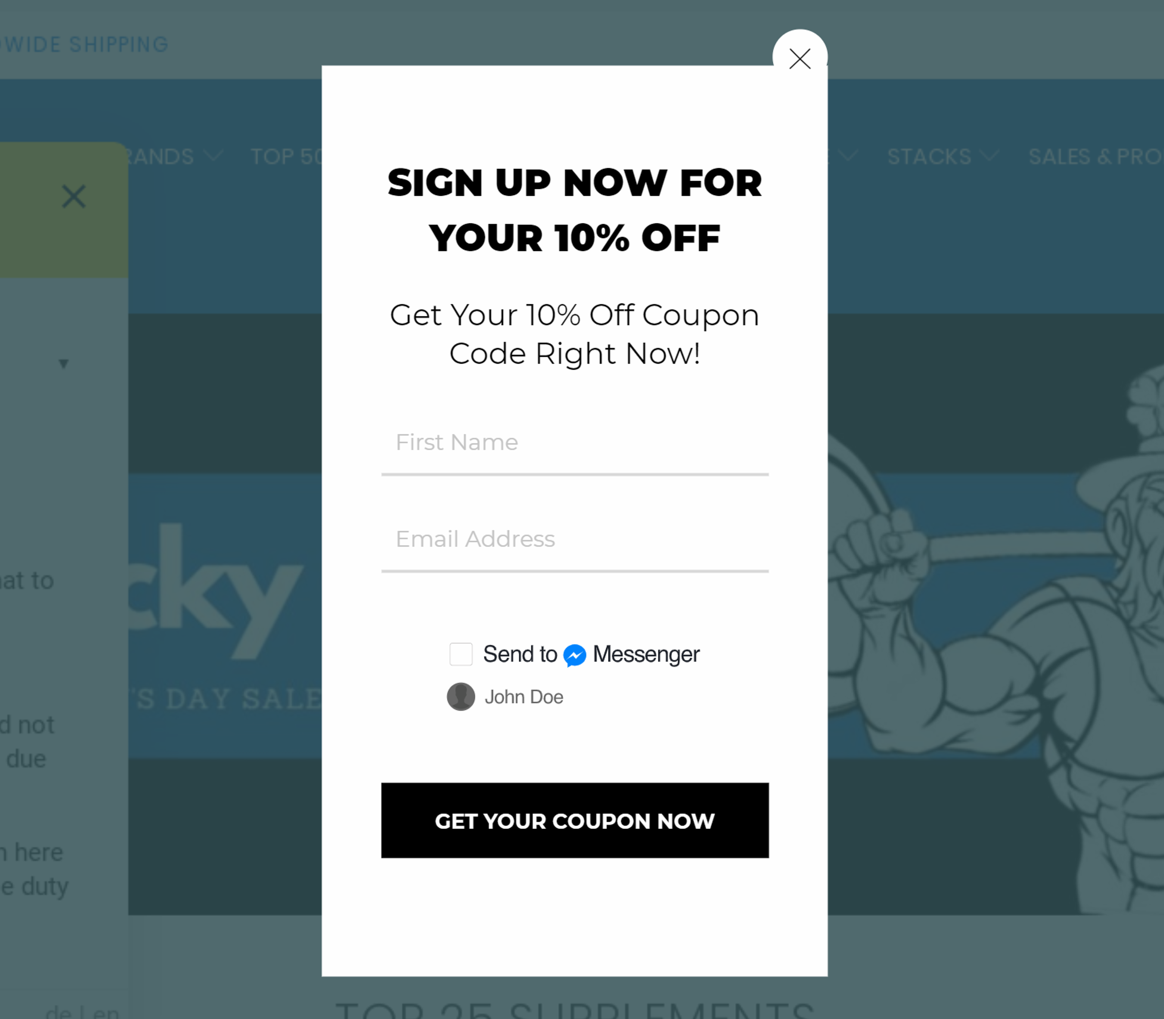 newsletter popup shopify