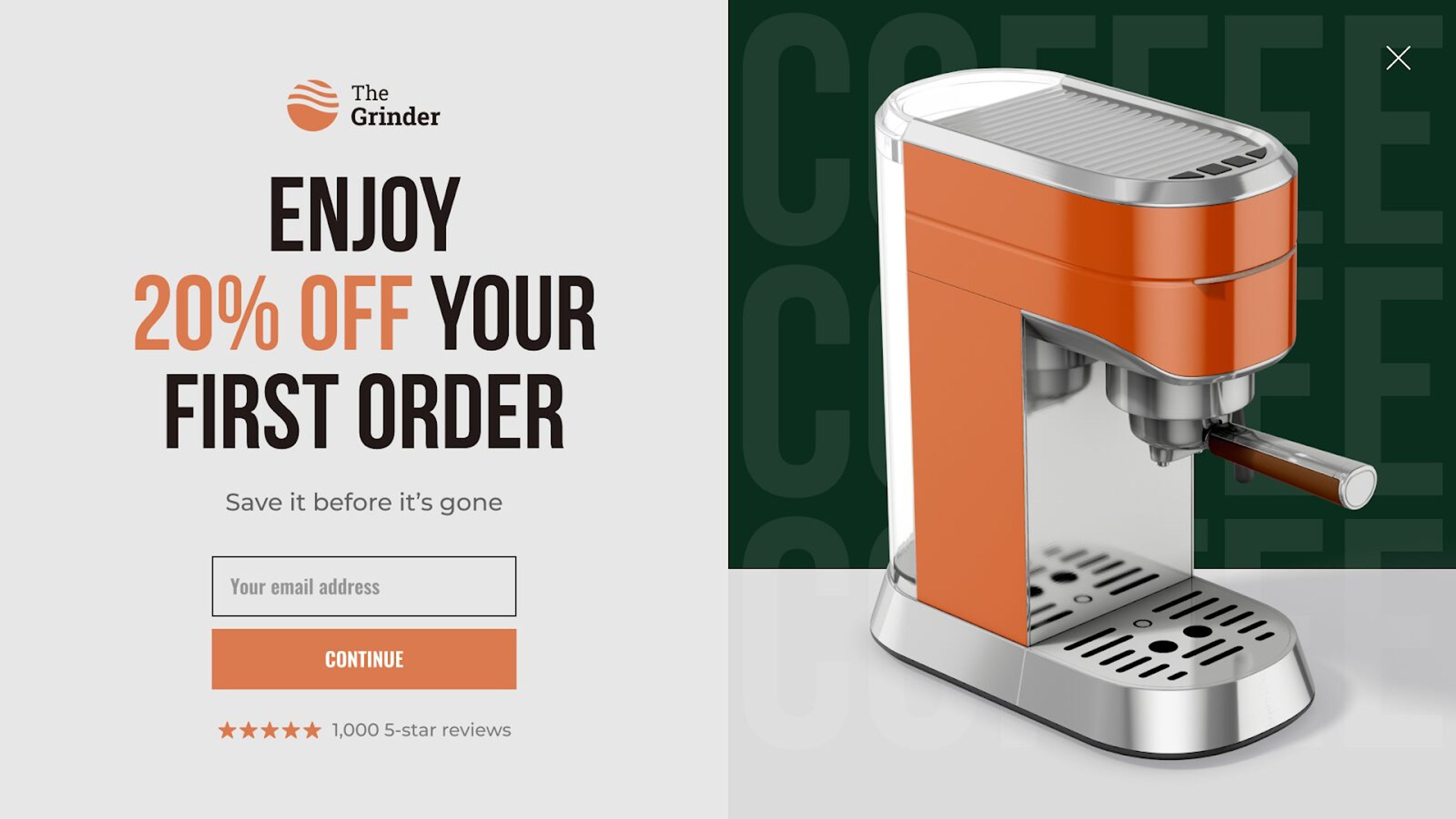 List building email popup to increase sales on Shopify