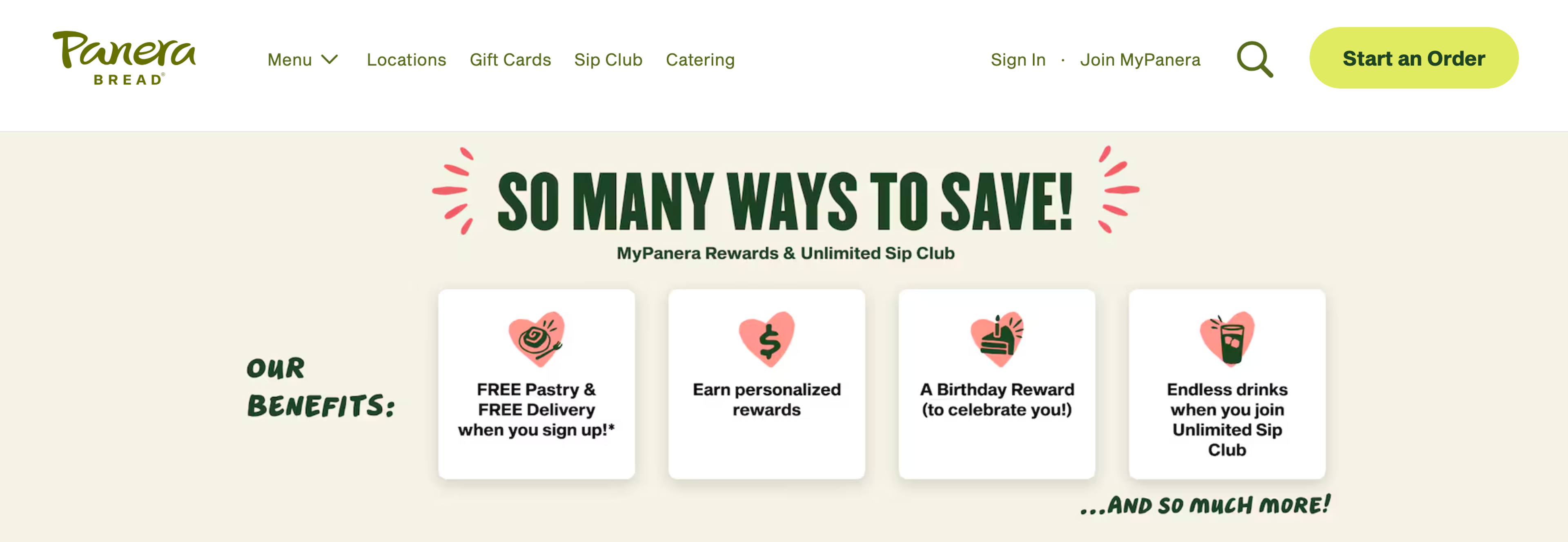 MyPanera rewards program for loyal customers