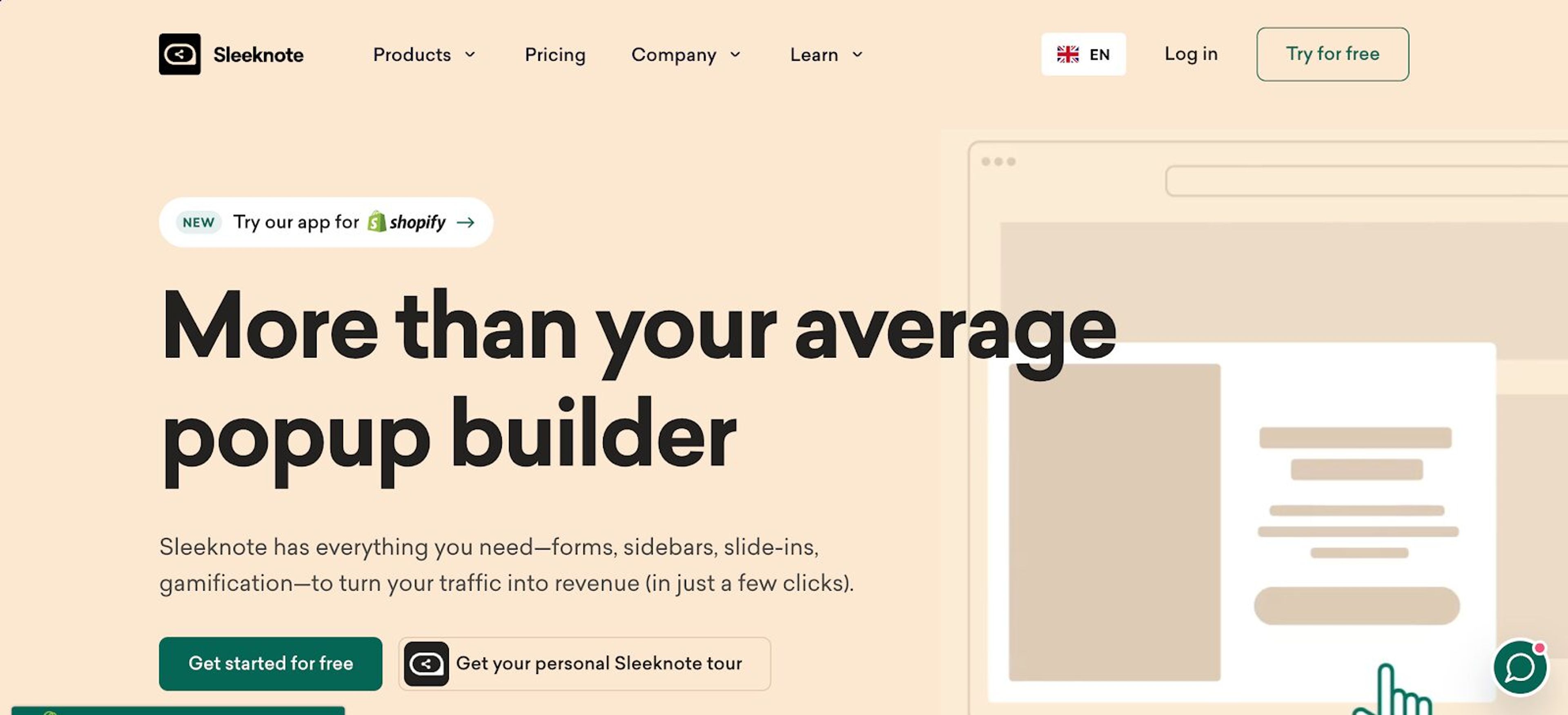 Sleeknote offers deep integration with other tools and premium features.