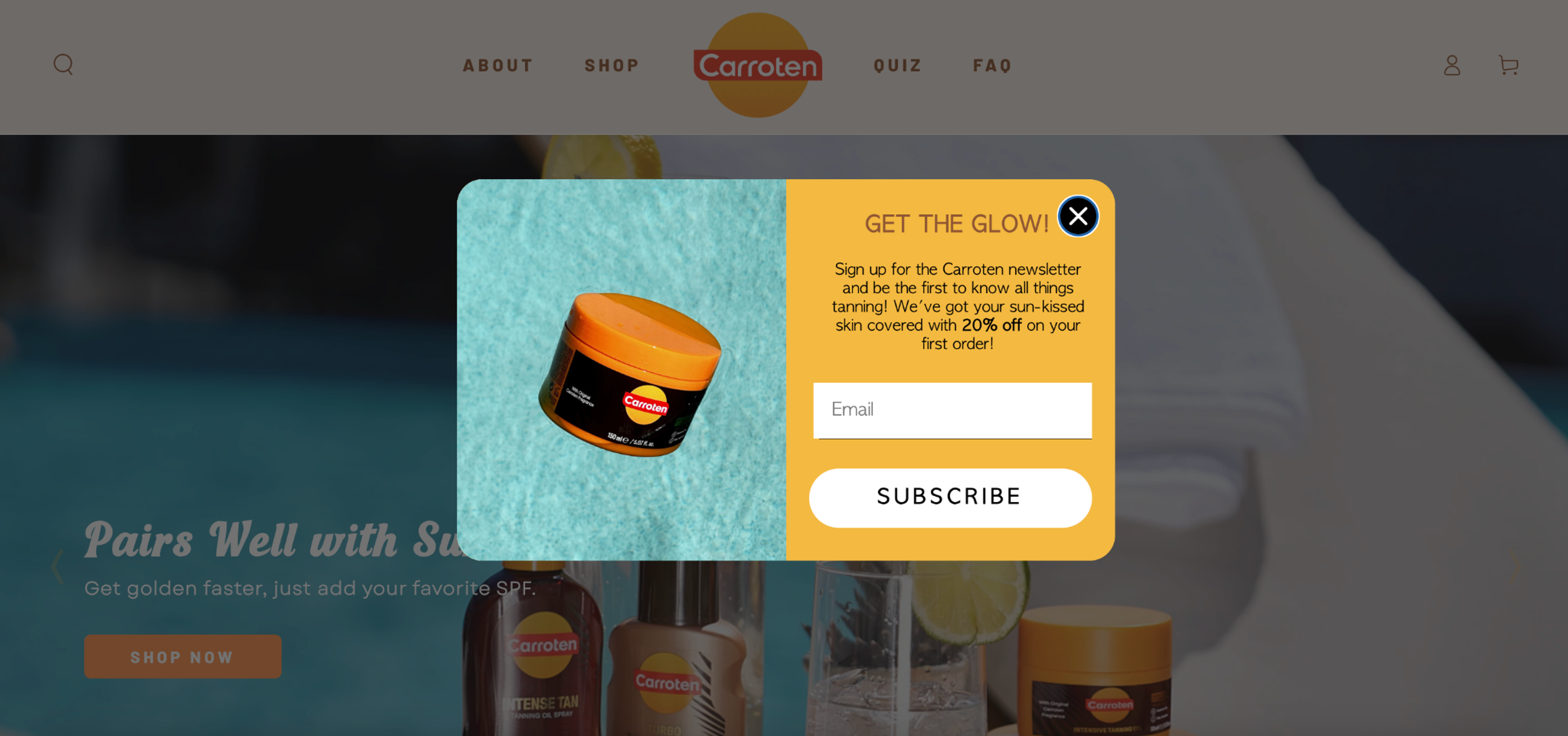 Signup popup