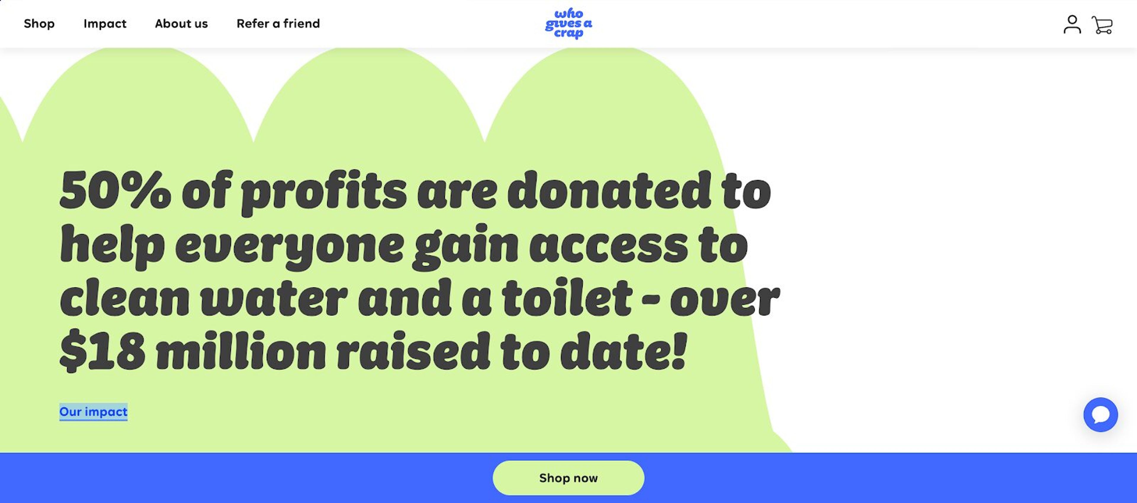 Who gives a crap 50% of profits donated.