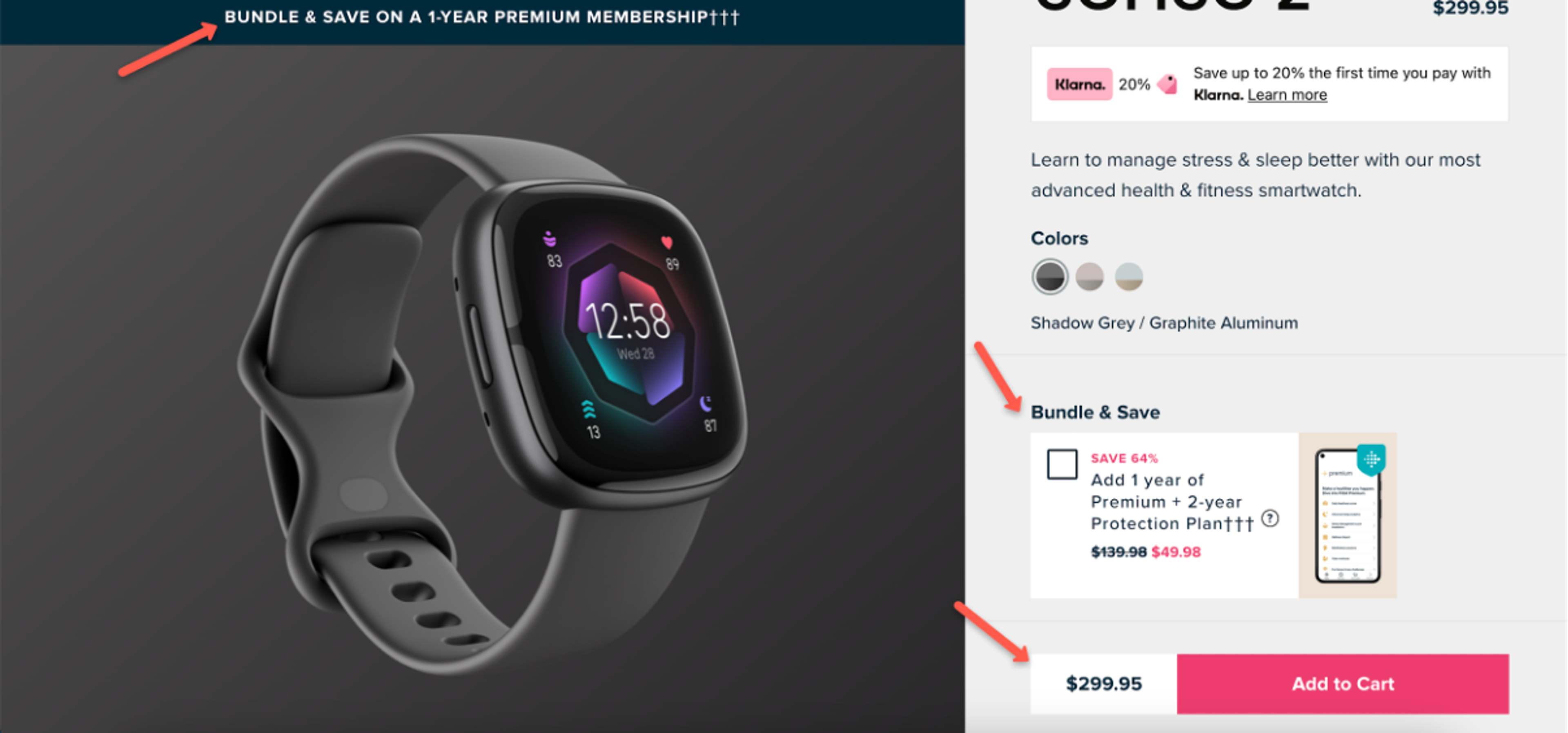 Fitbit example for high-converting product pages