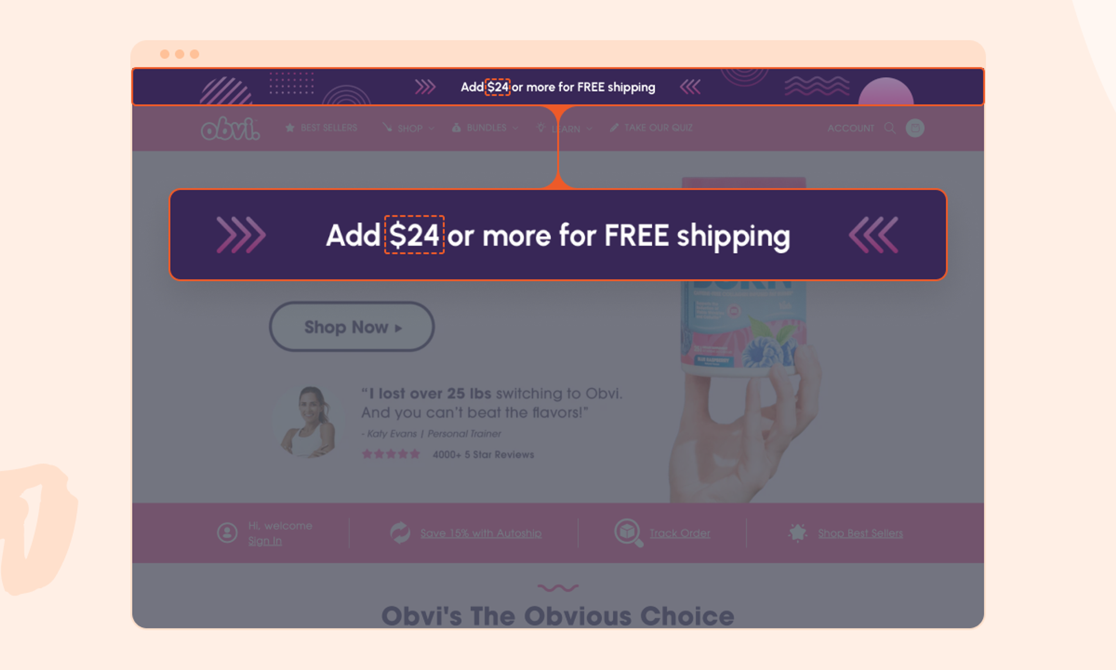 Offer free shipping based on cart value