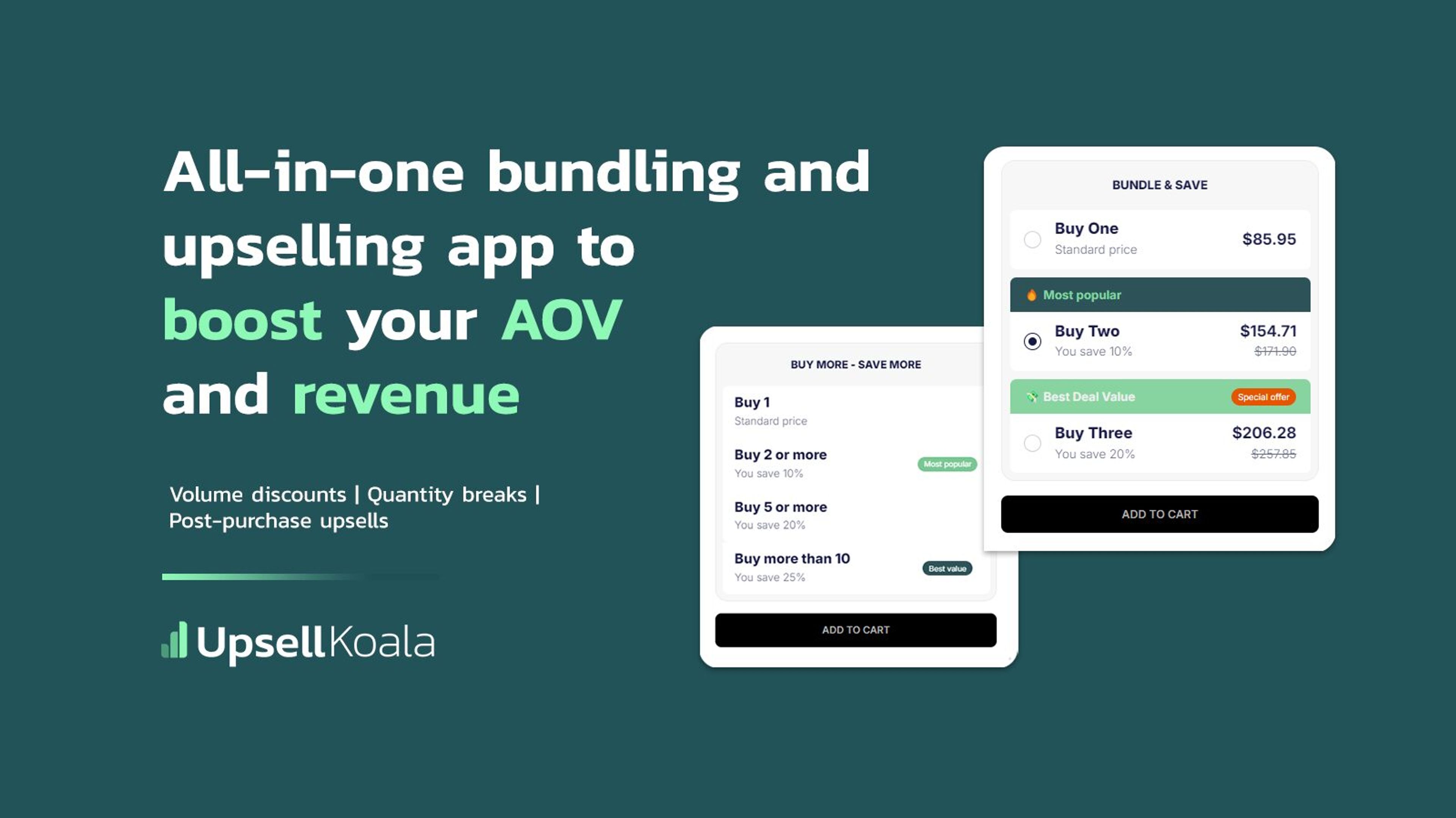 Upsell Koala: Offer volume discount for your ecommerce store