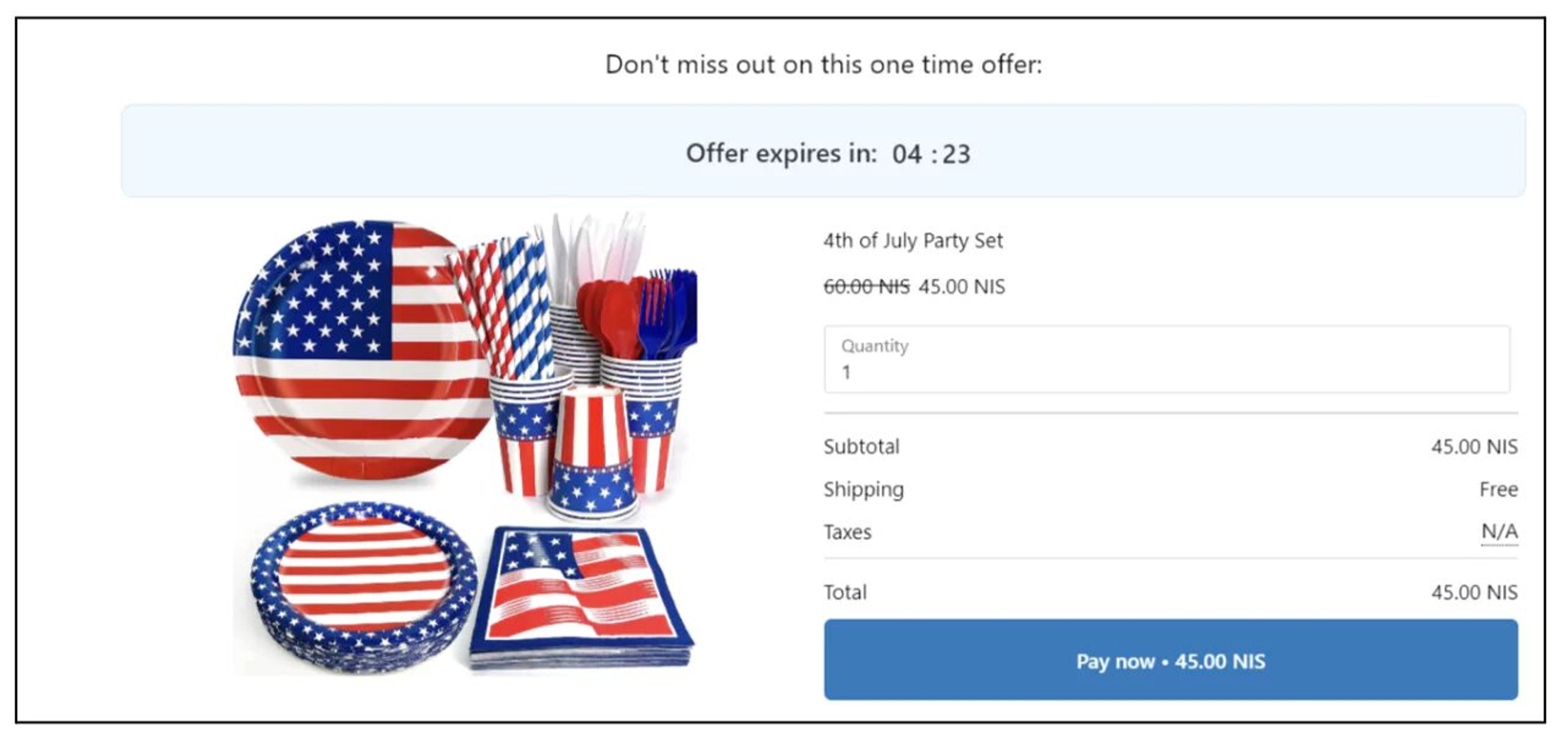 Increase the patriotic spirit with some cutlery bundles.