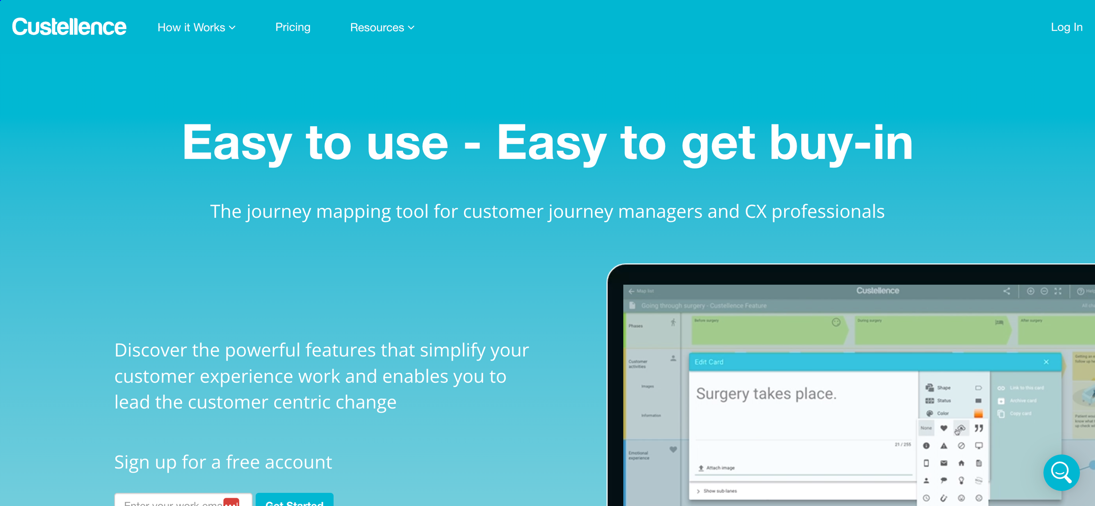 Custellence customer journey mapping tool
