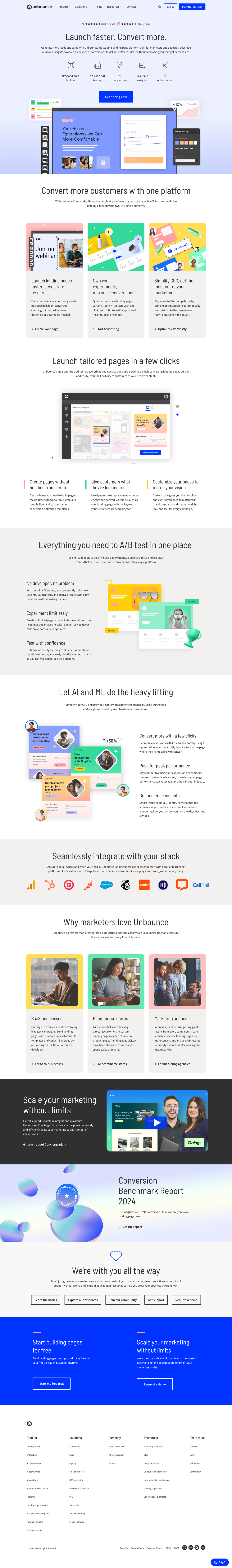 Unbounce sales page example