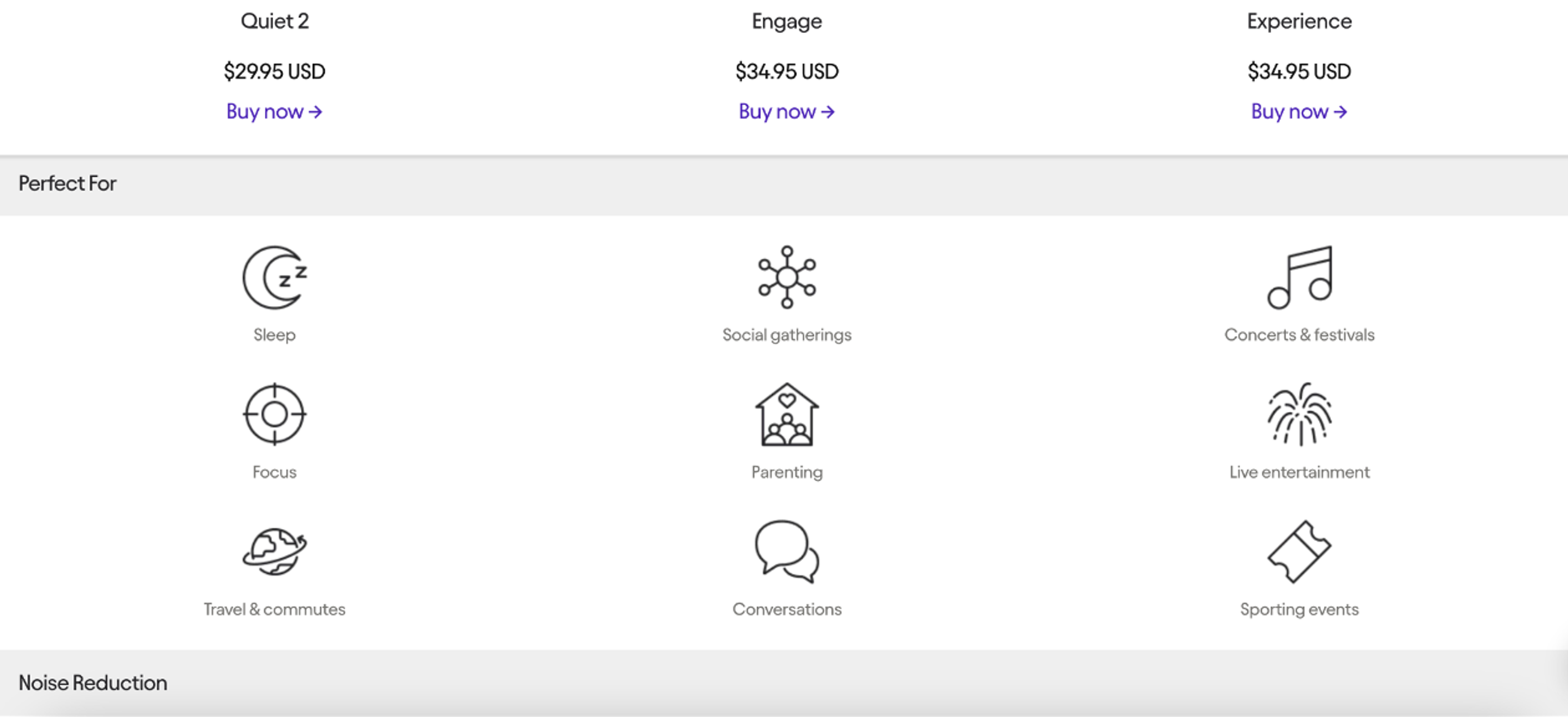 Loop Earplugs comparison page