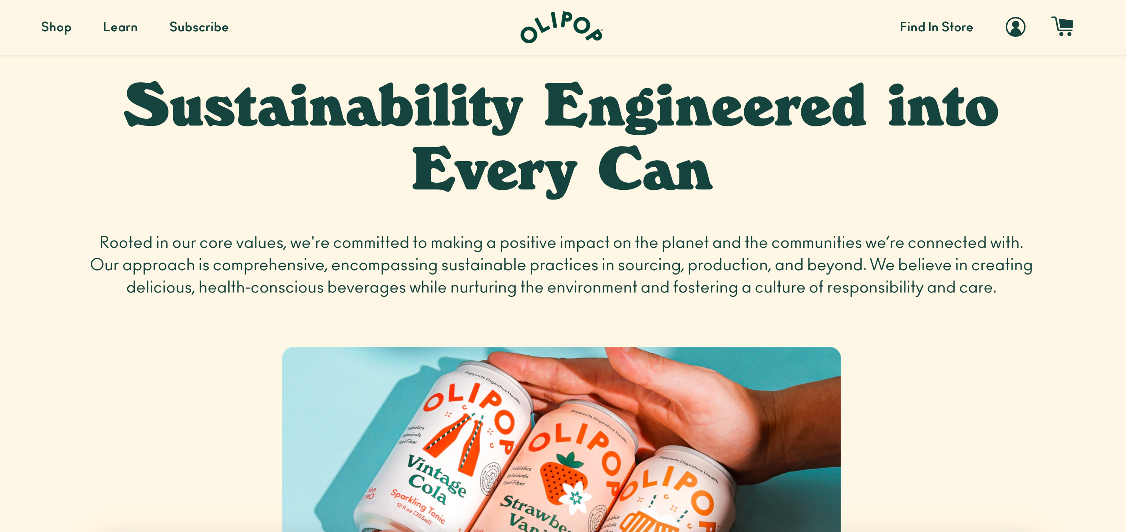 Olipop and sustainability