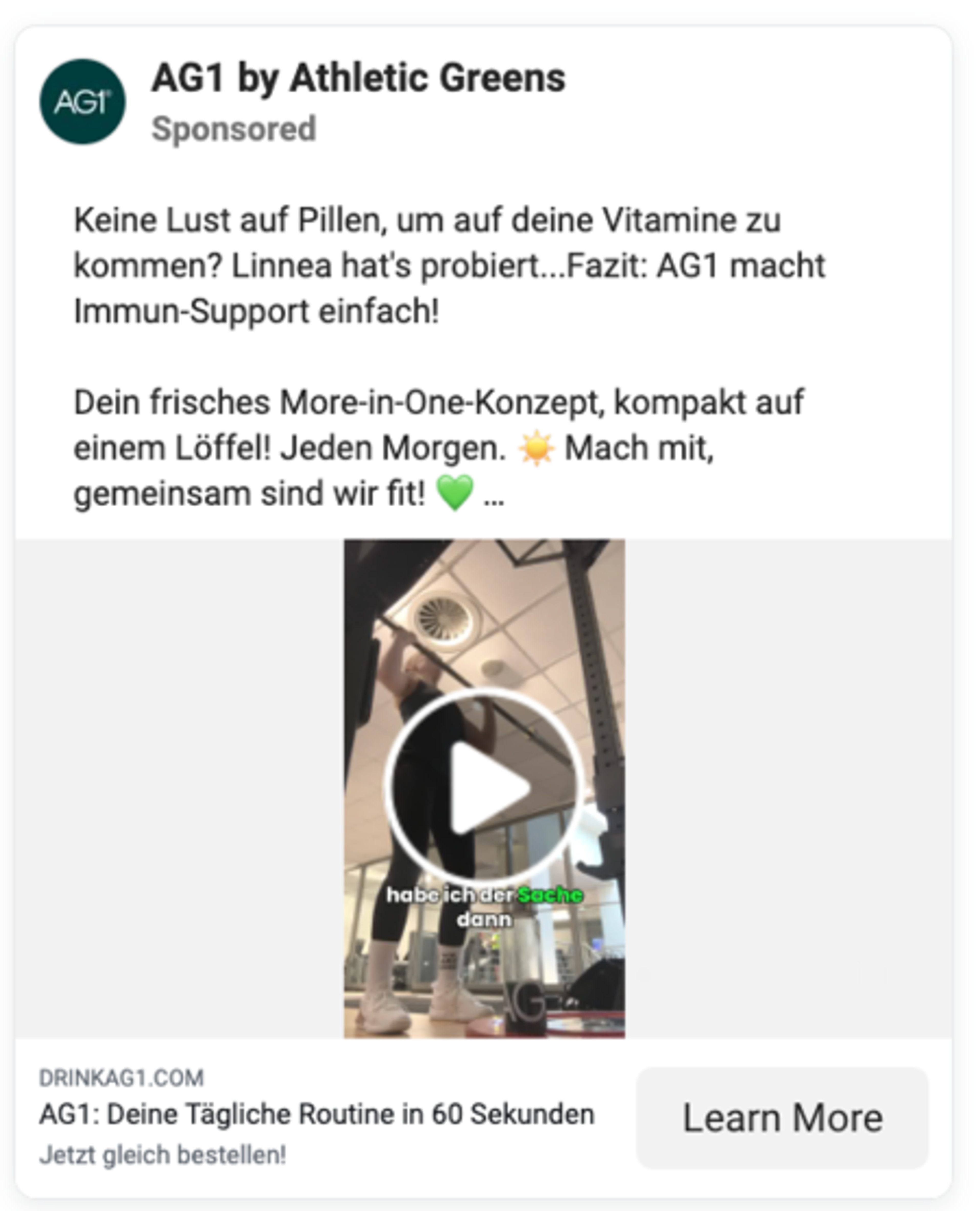 AG1 experimenting with different languages, like German