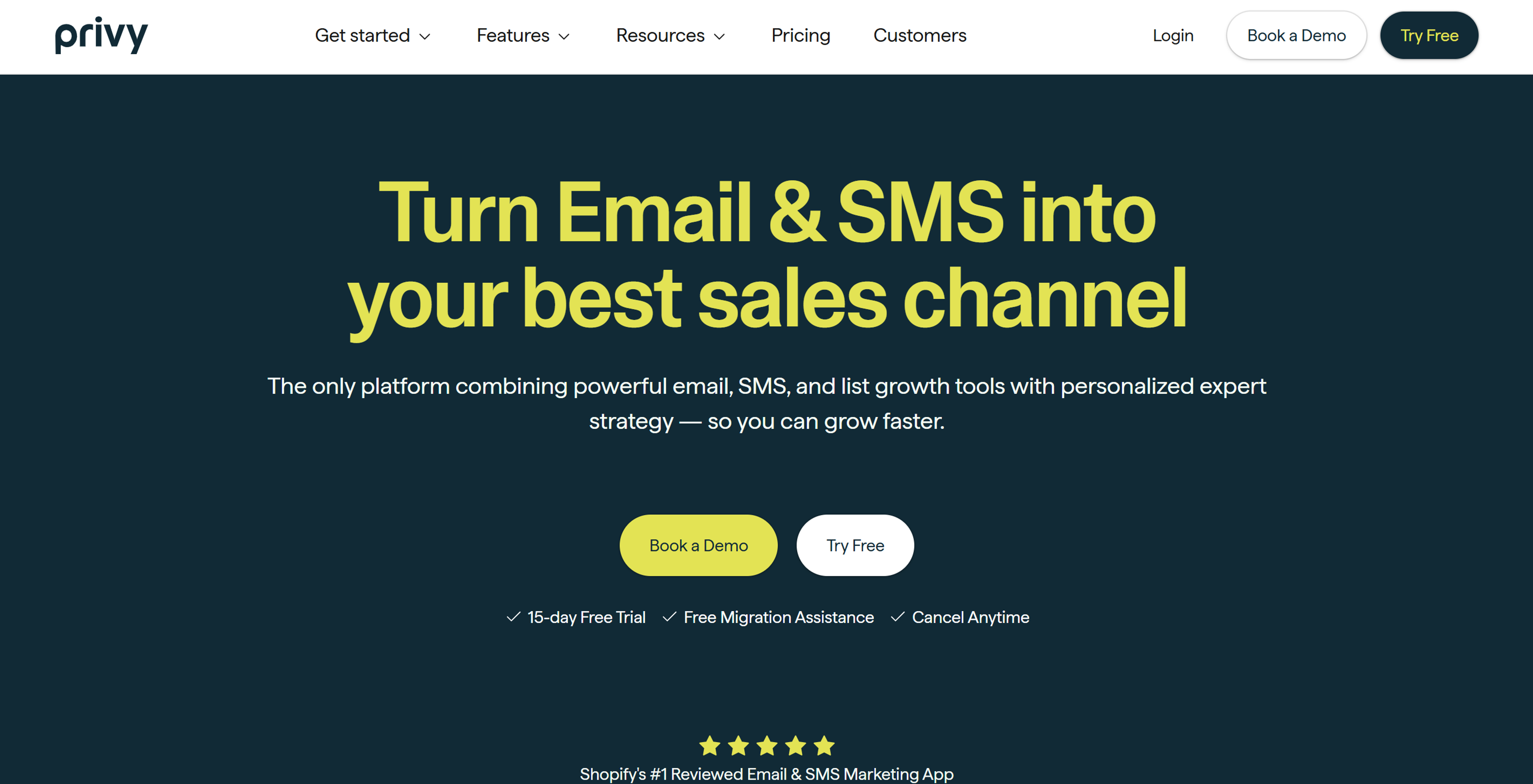 Privy is one of the best email and SMS capture platforms with popups