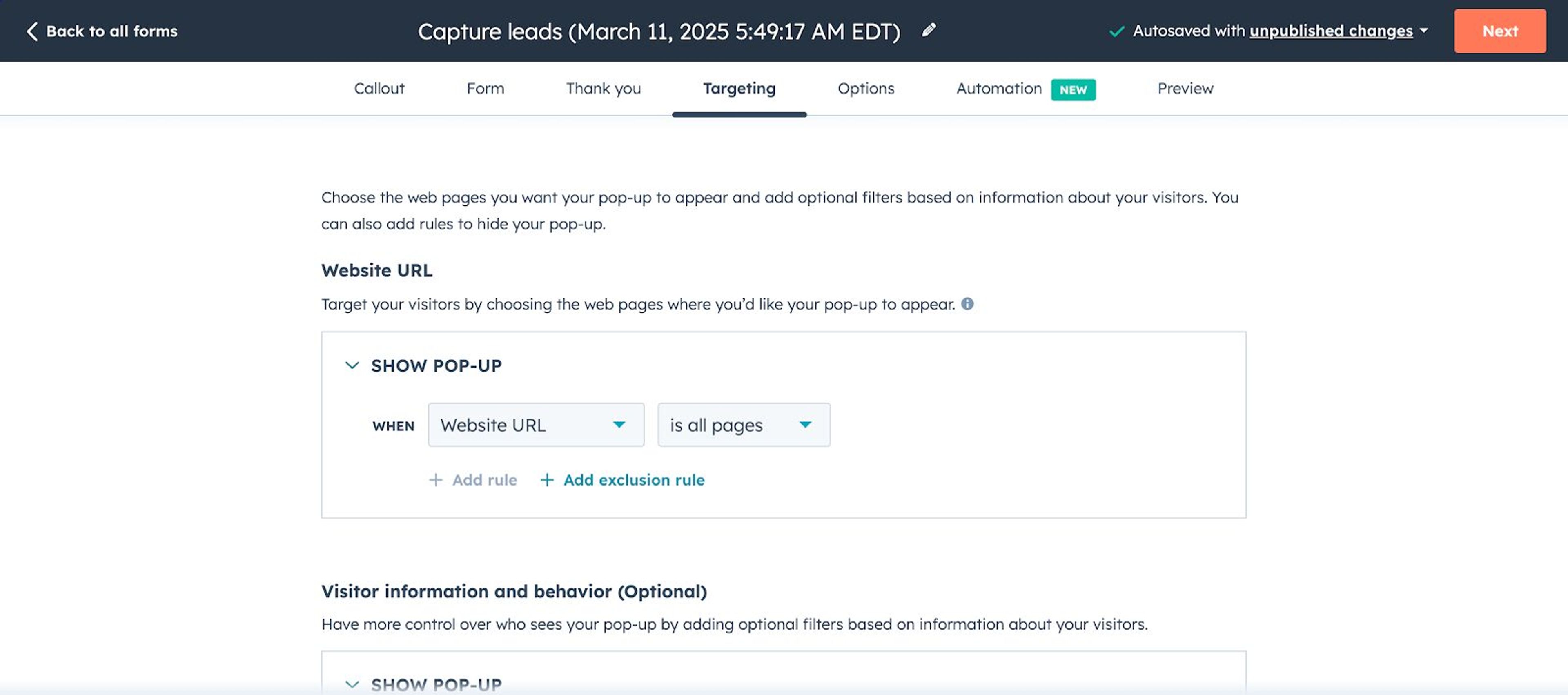 Capture leads and create a HubSpot form.
