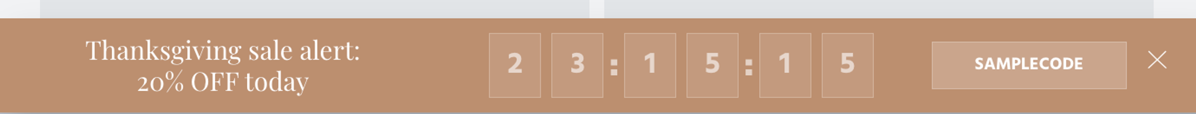 thanksgiving themed countdown timer