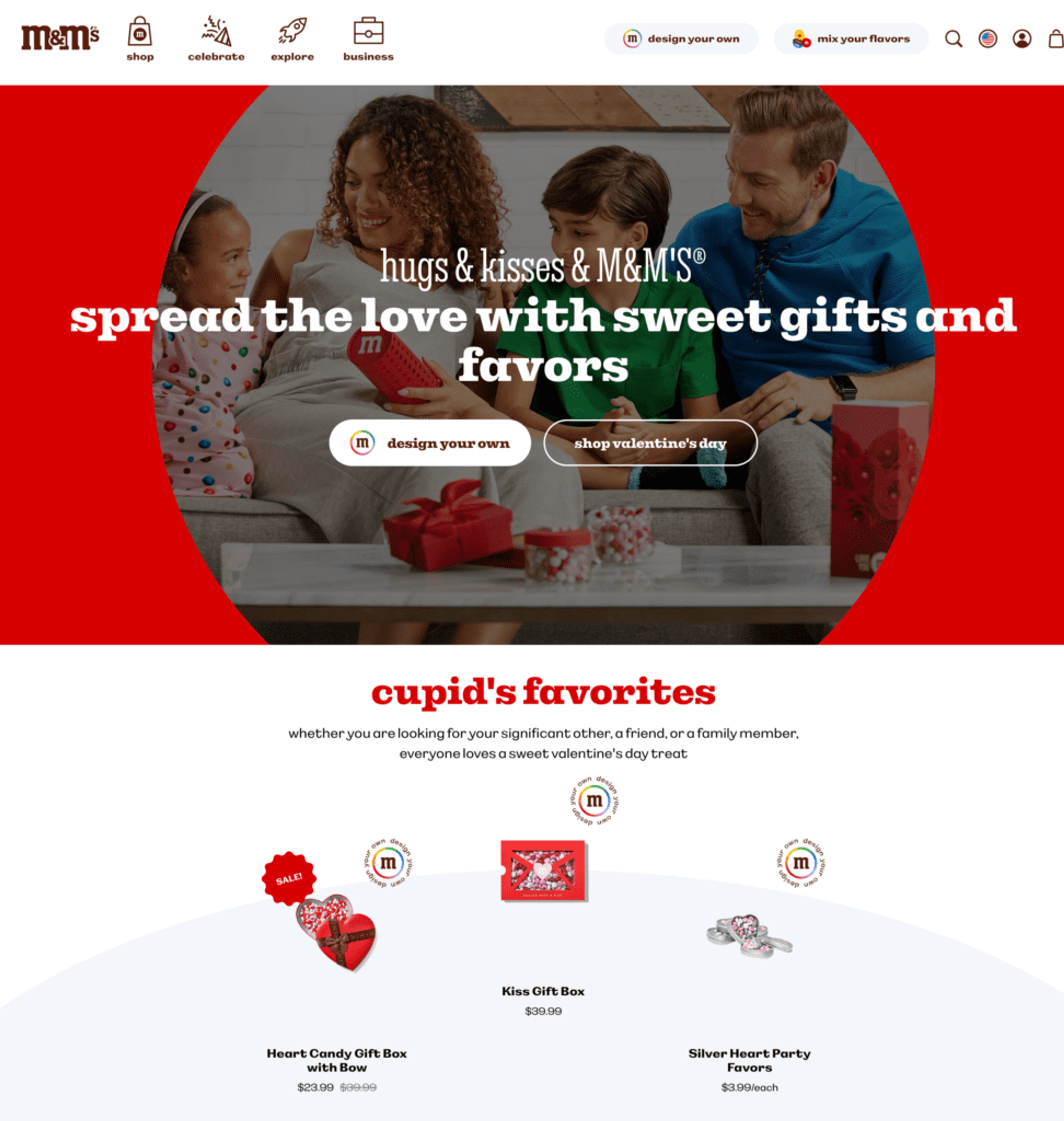 Valentine's Day themed website