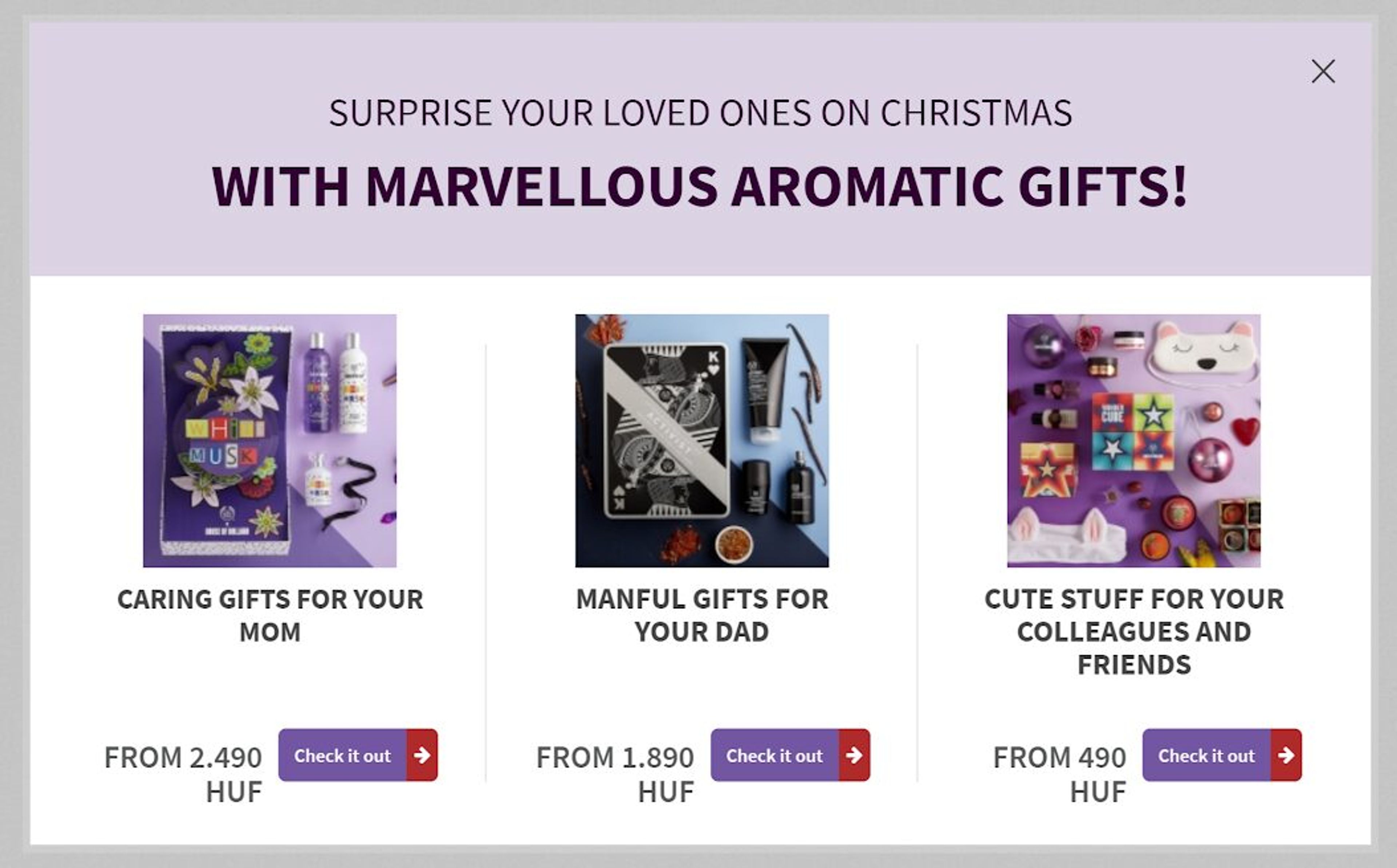 The Body Shopy combines personalized product recommendations with a seasonal offer.