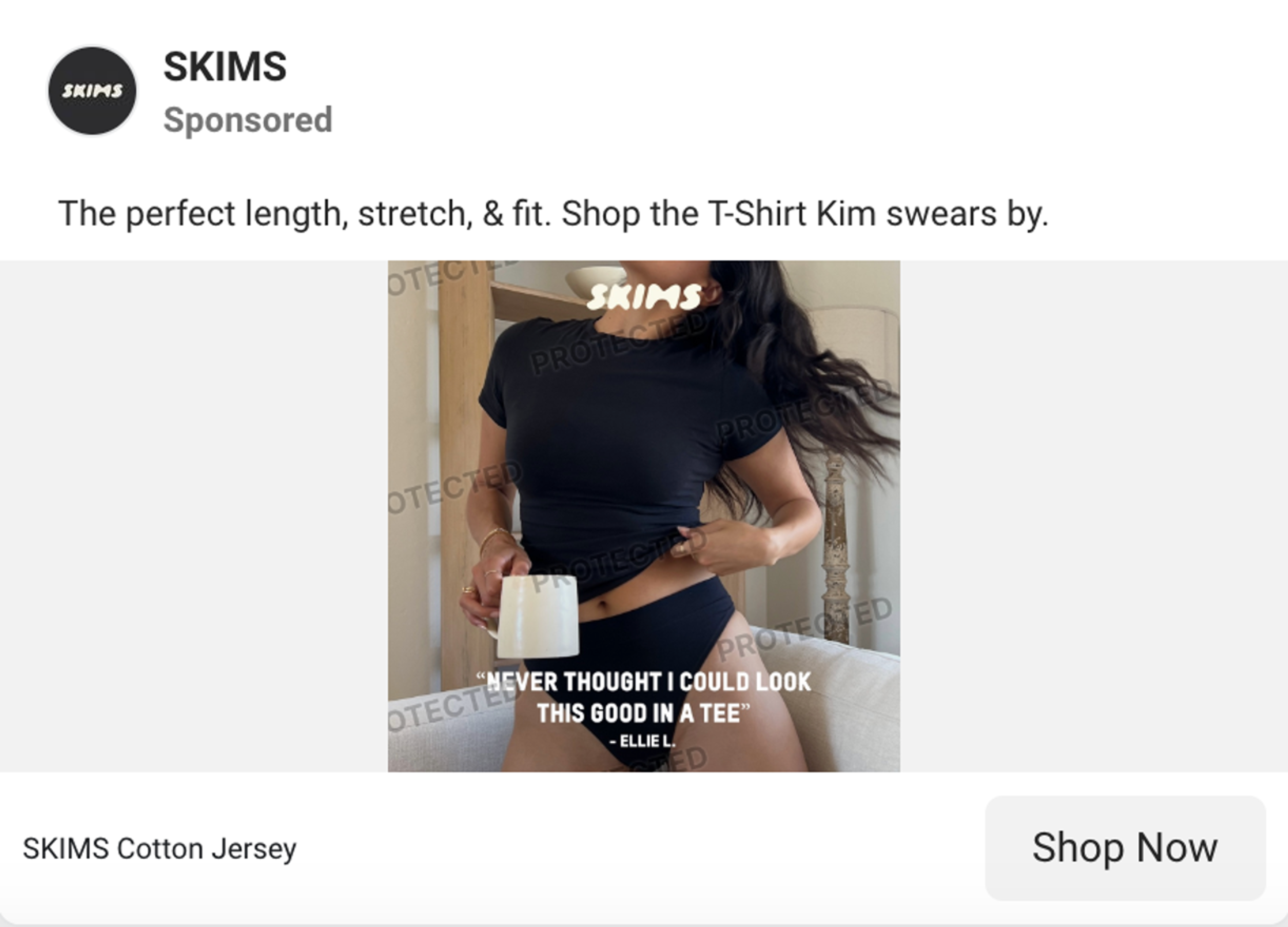 Skims Facebook ads
