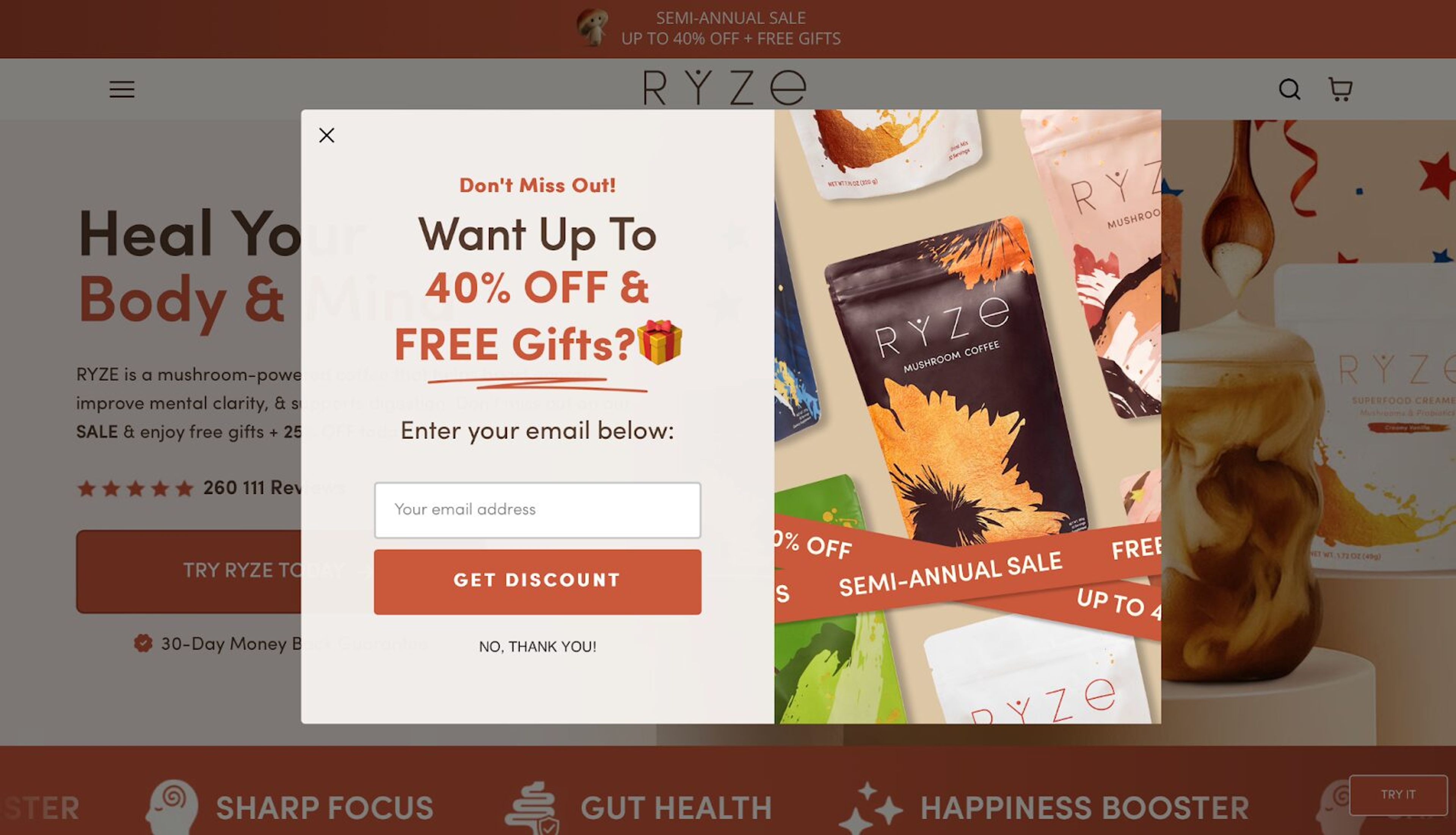 Ryze list building popup