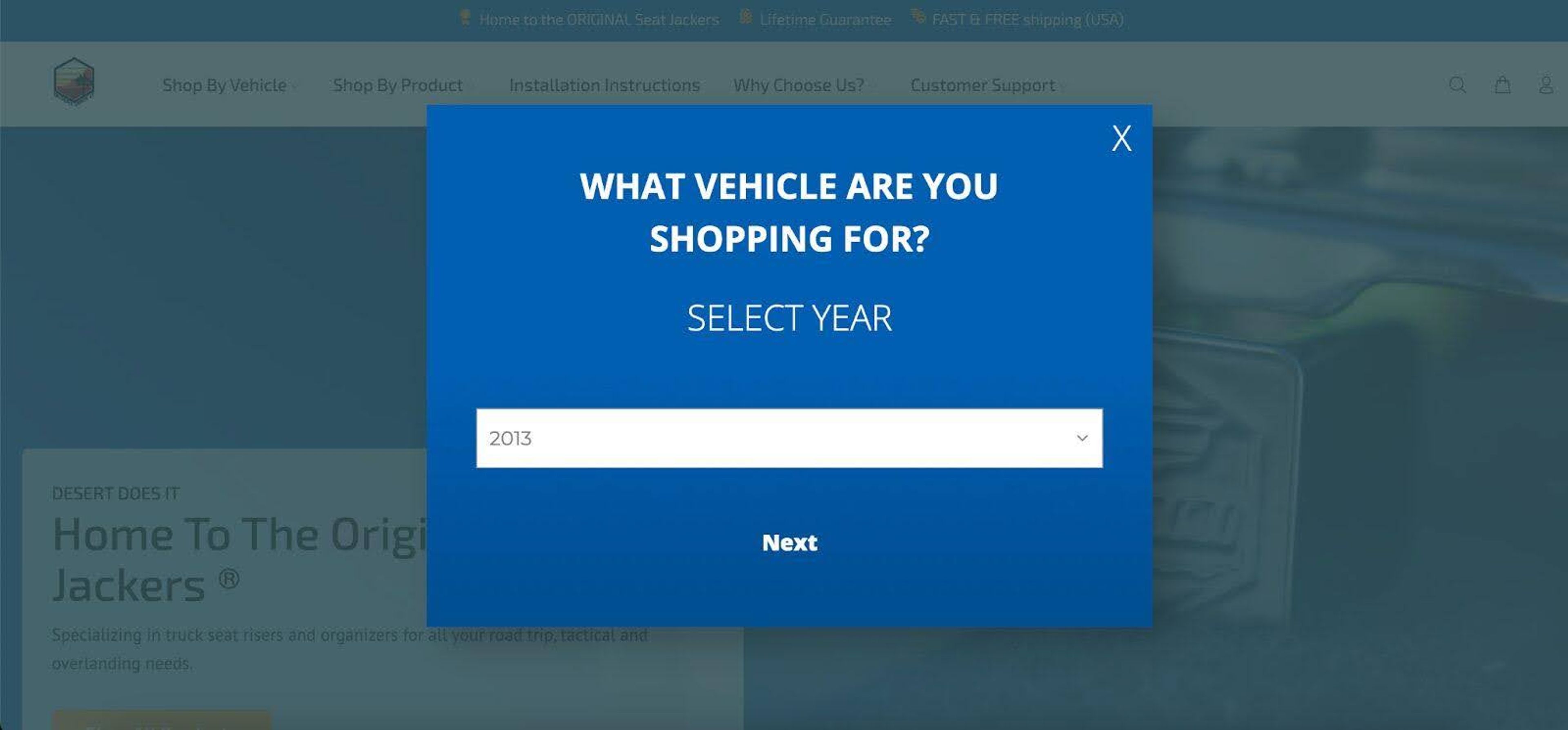 Desert Does It quiz with yes/no questions and a 5% discount, collecting contact details of new leads.