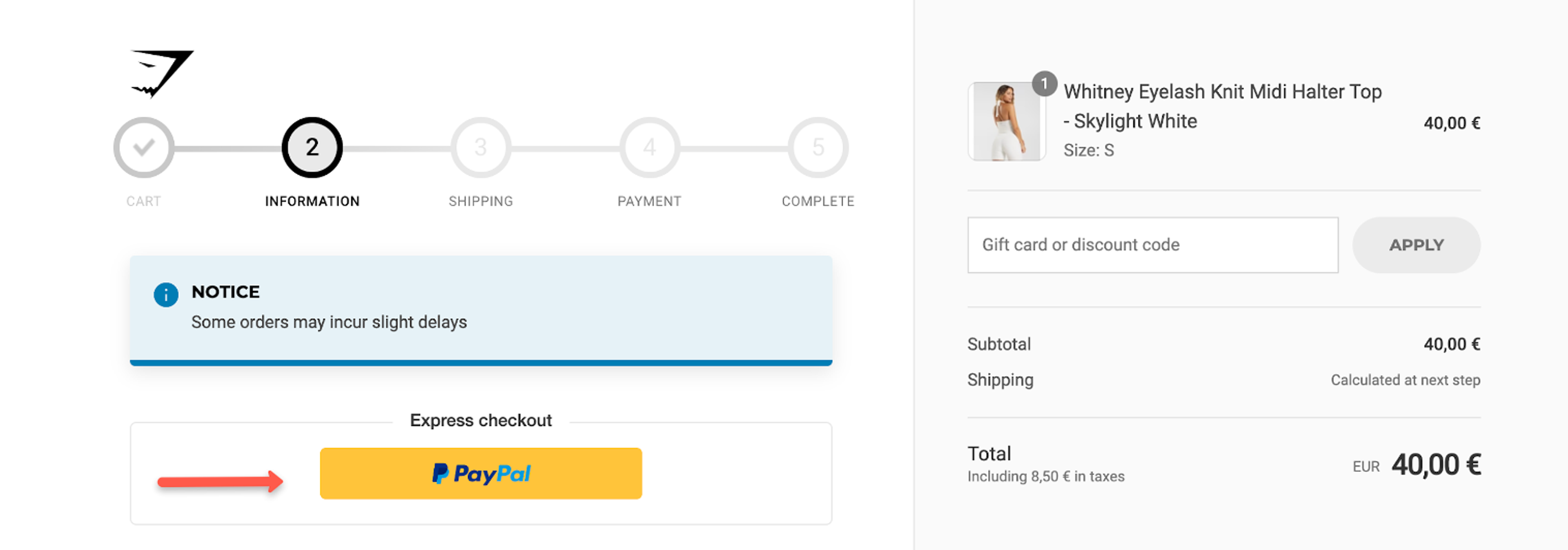 Gymshark payment options