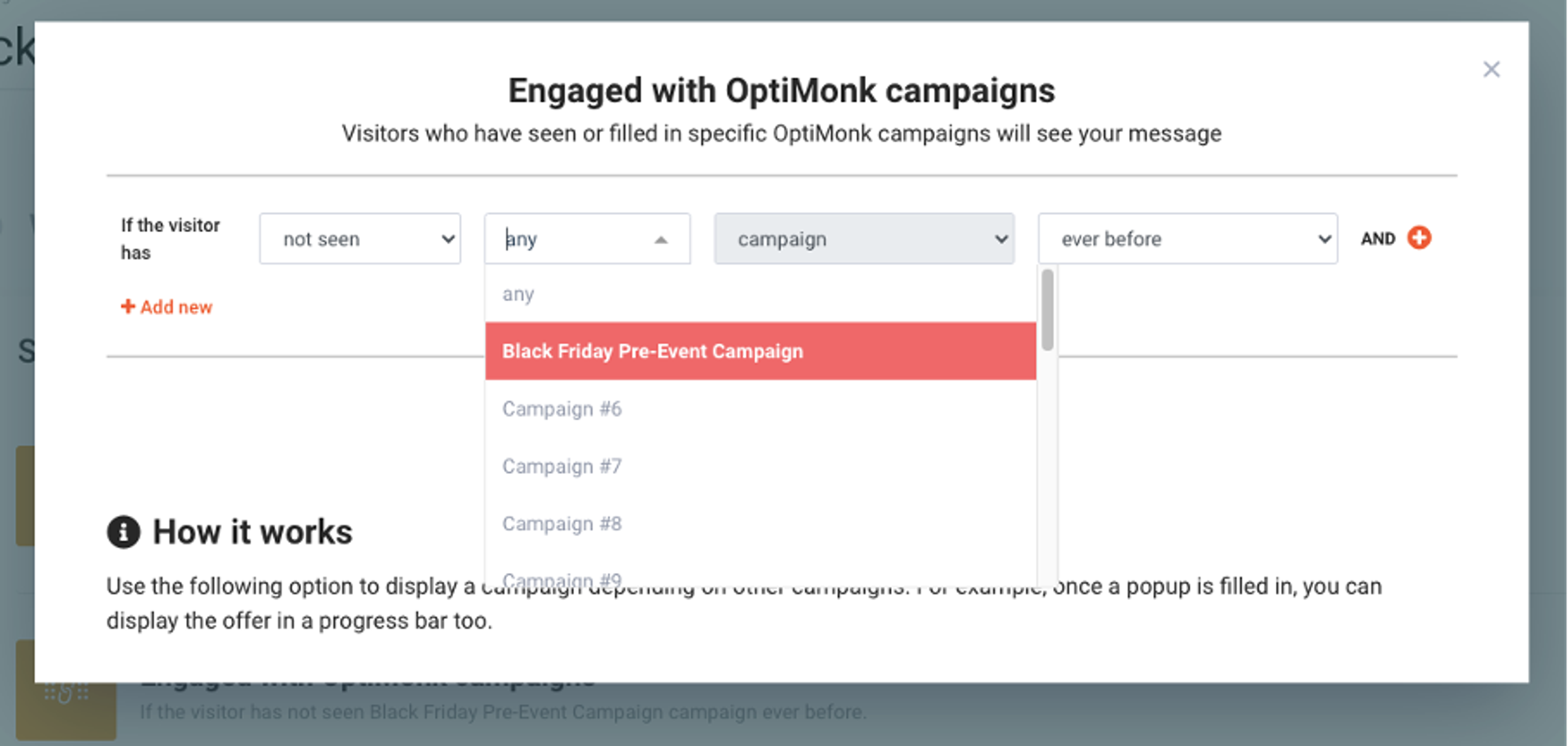 seasonal campaign messaging with popups