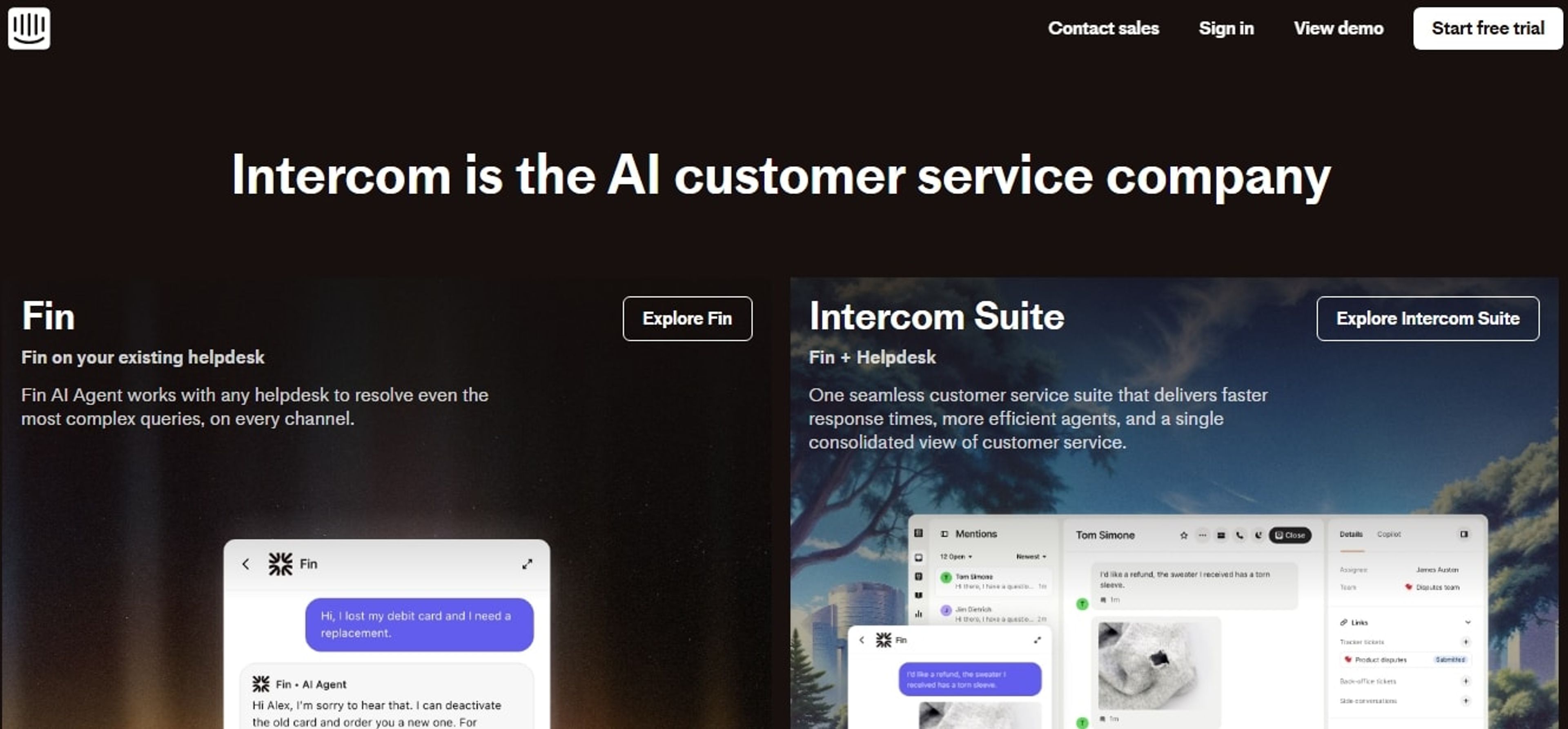 Intercom AI chatbot for Shopify
