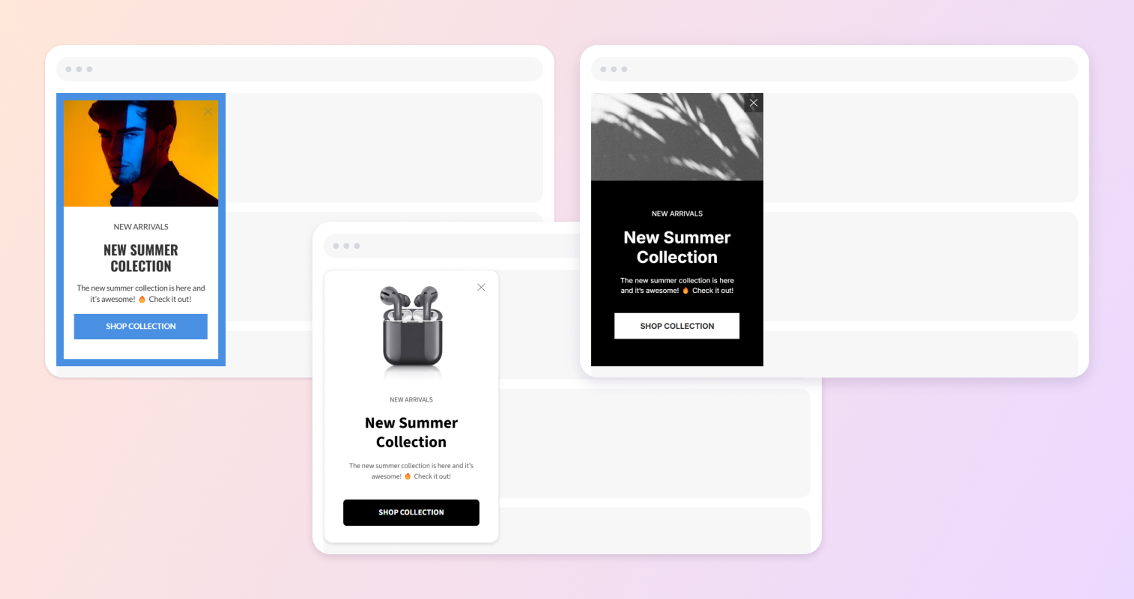 New Announcement popup templates