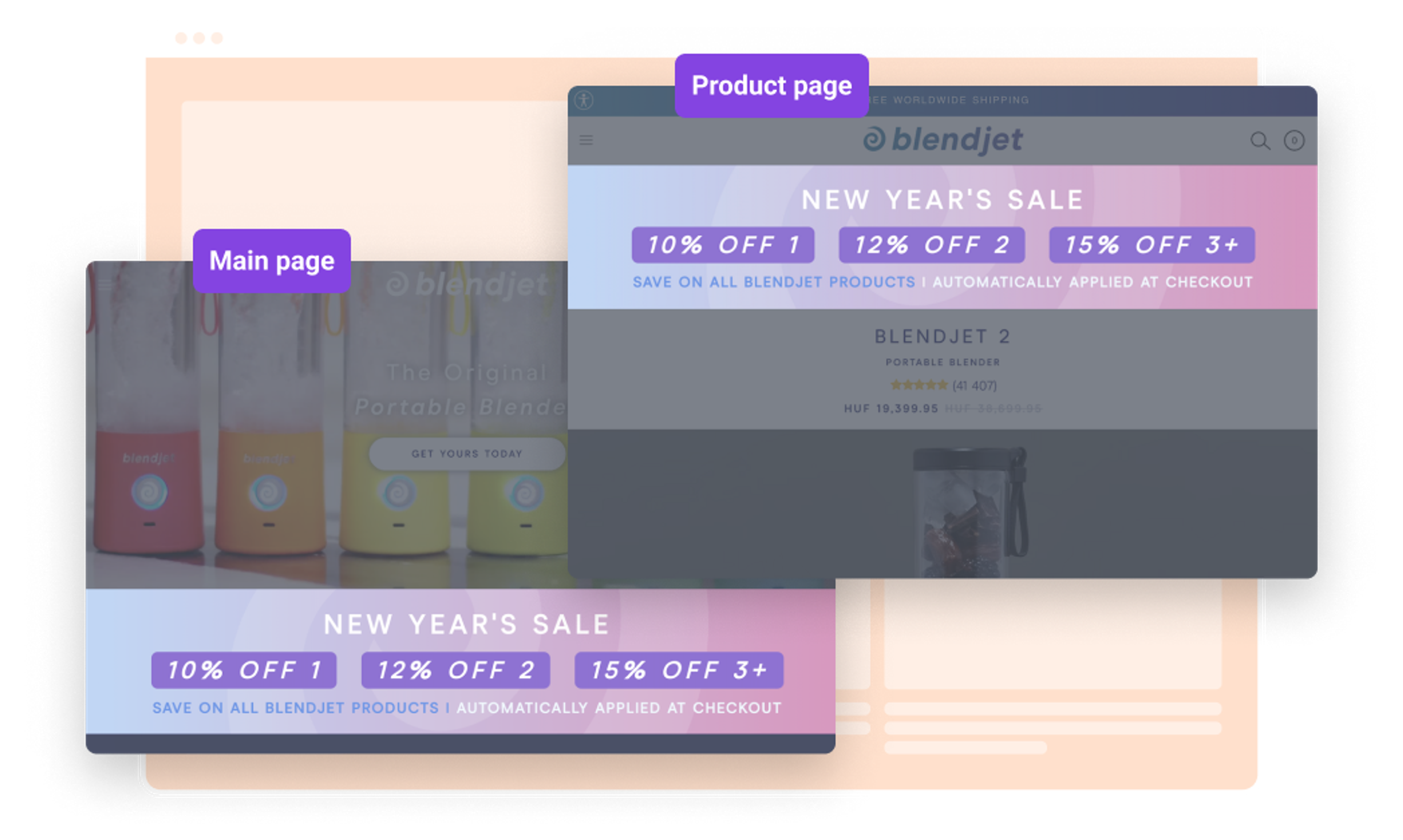 Show limited-time offers consistently throughout your site for potential customers