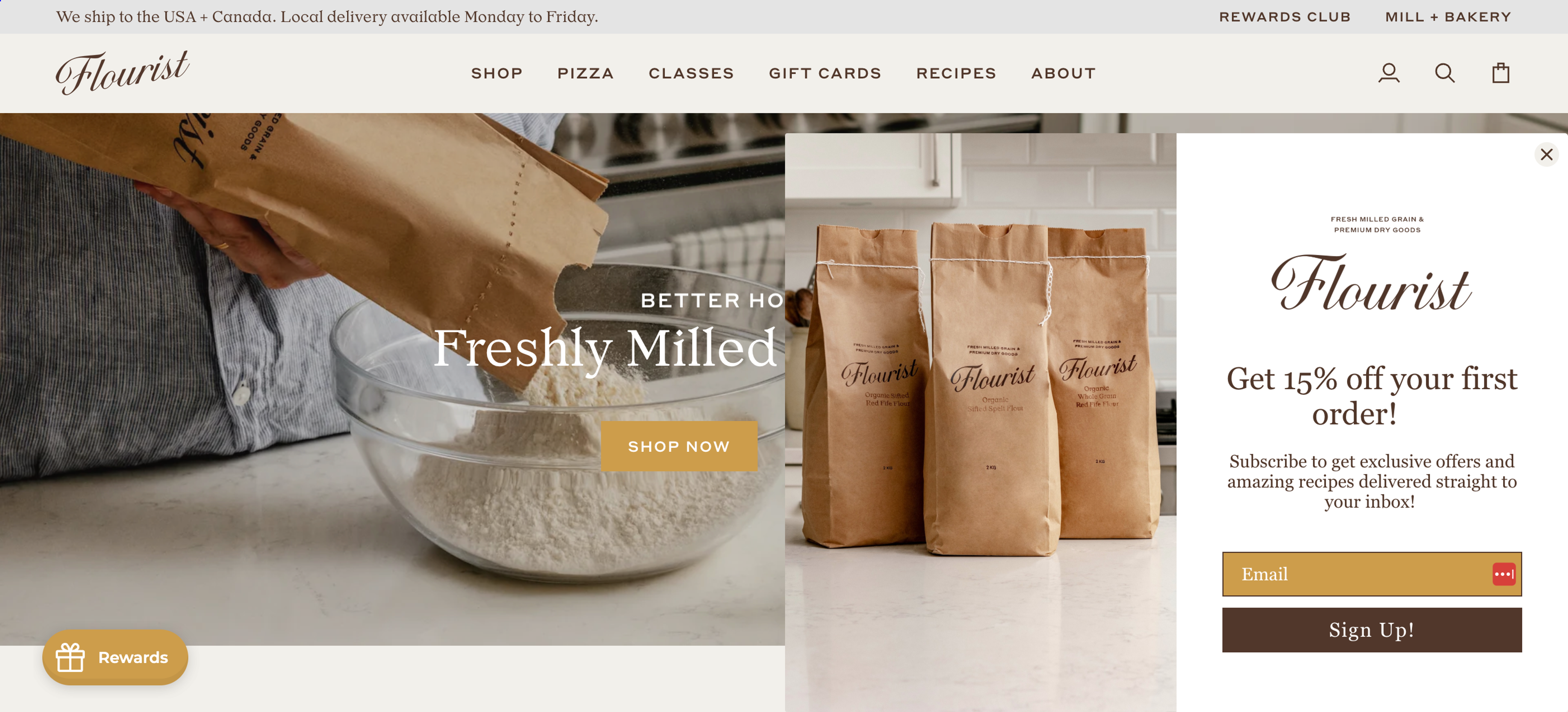 Flourist sign up page examples simplicity for website visitors.