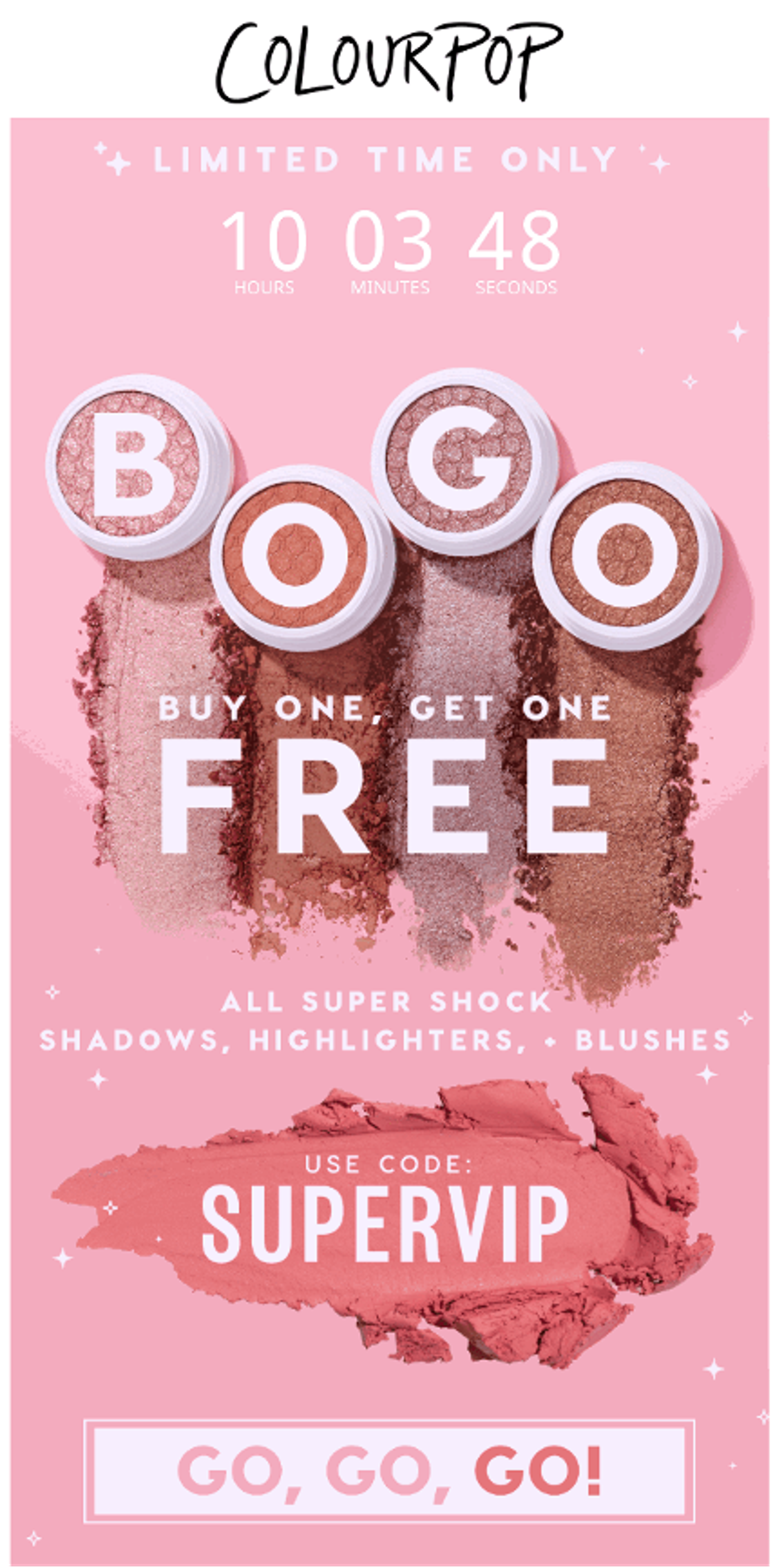 ColourPop's BOGO discount can encourage repeat purchases.