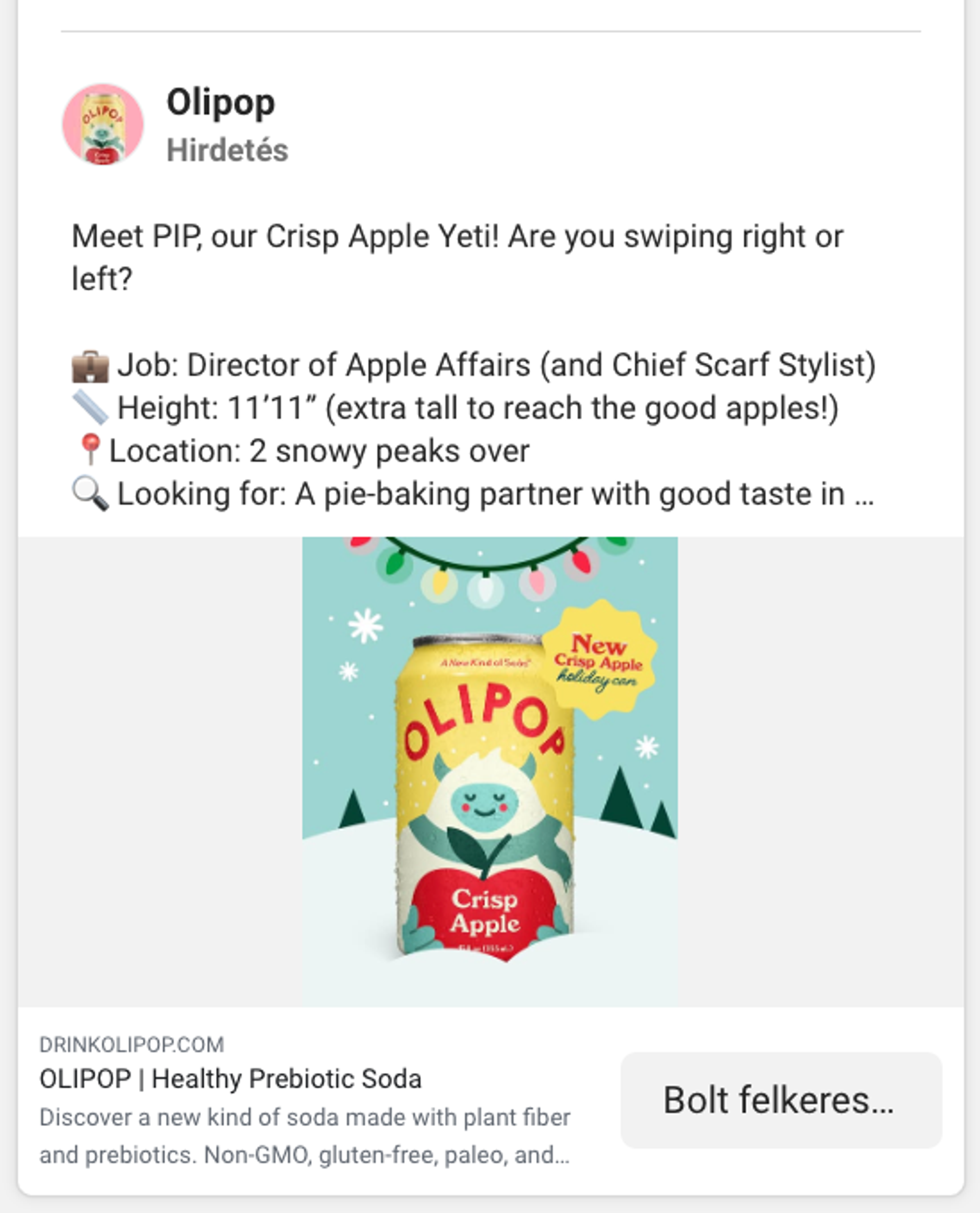 Olipop Facebook Ad