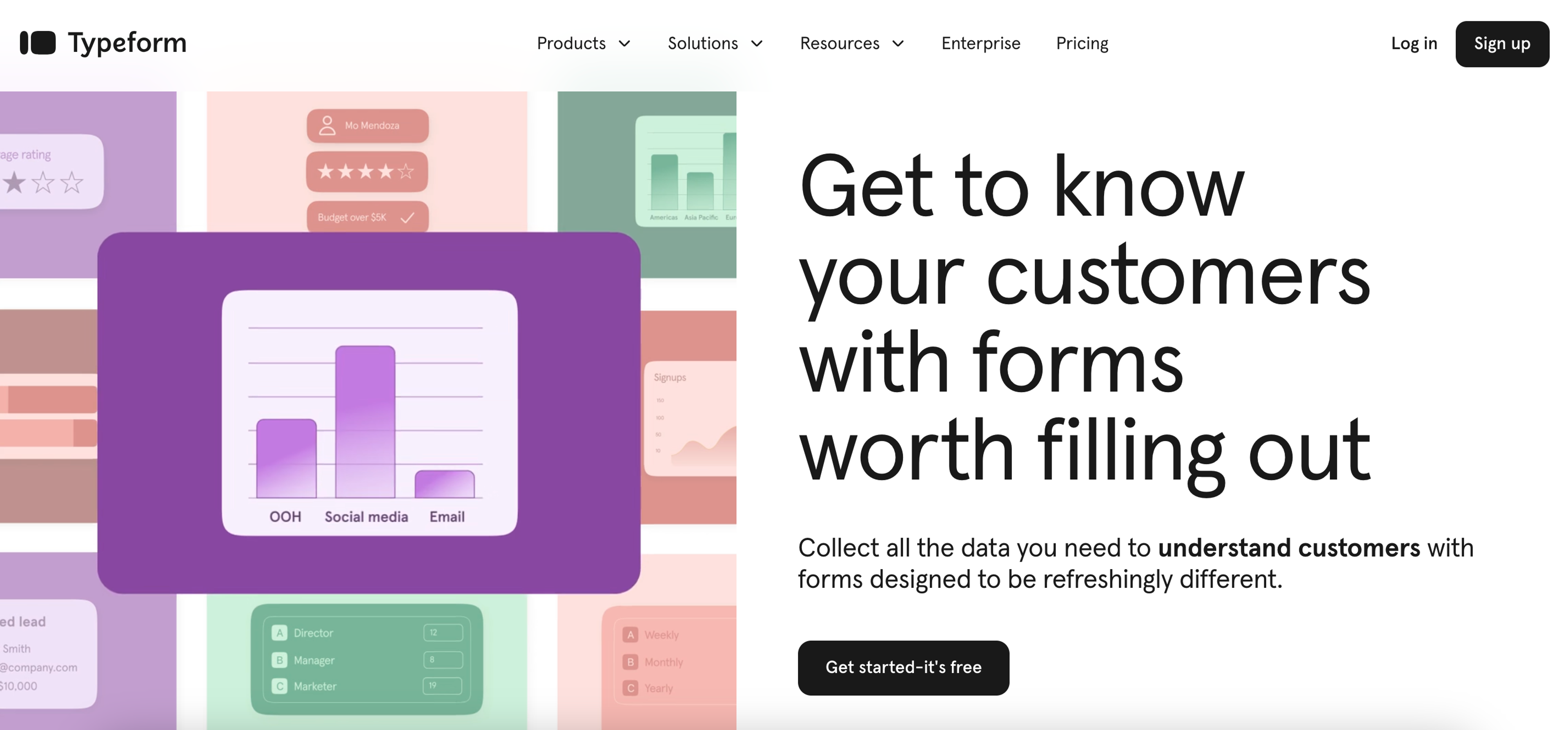 Typeform website feedback tool