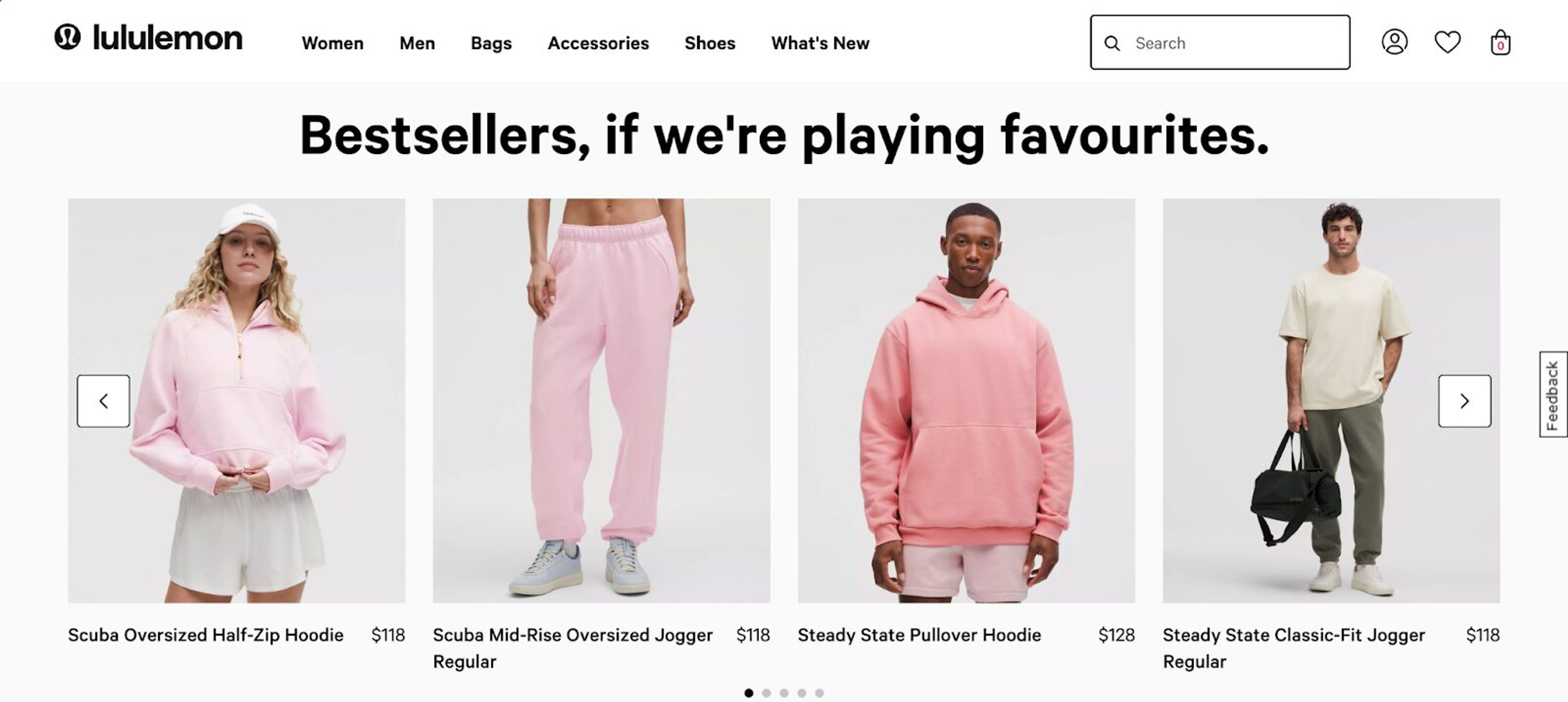 Lululemon tailored recommendations