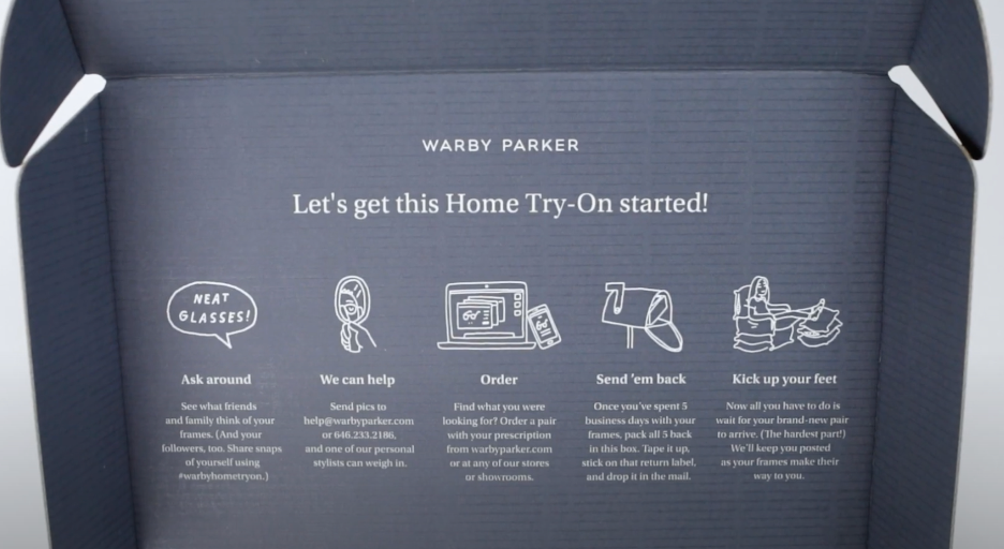 Warby Parker Home Try-On program
