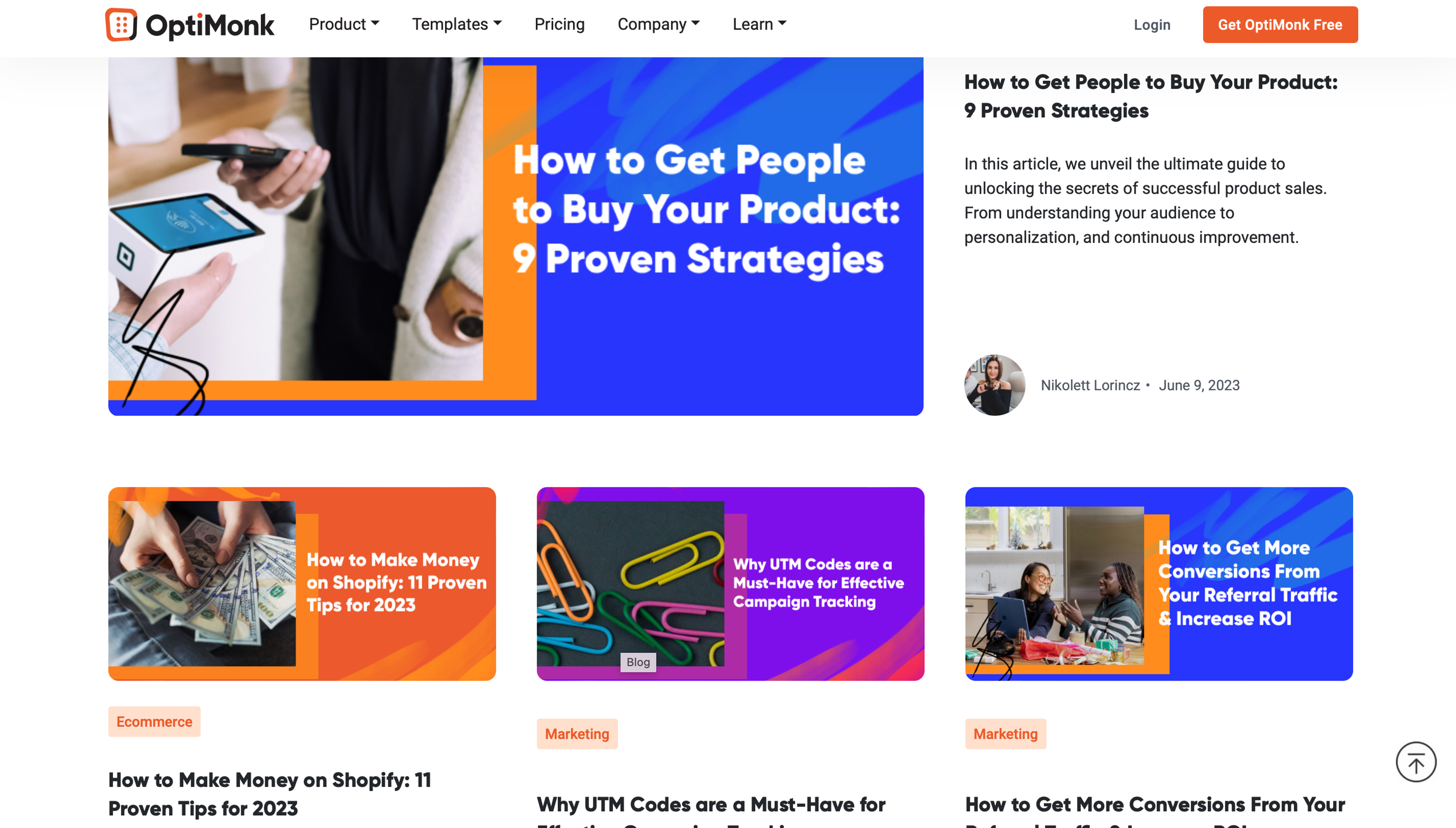 OptiMonk blog for ecommerce store owners