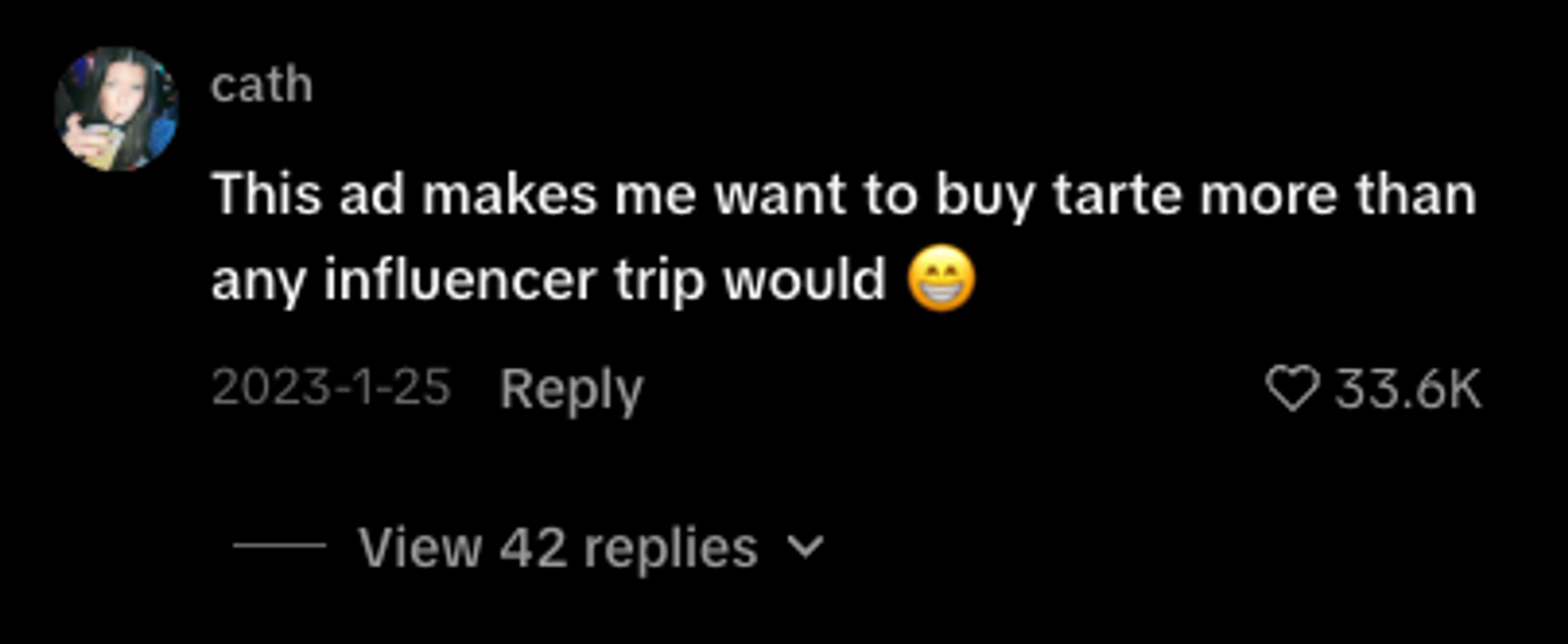 TikTok comment
