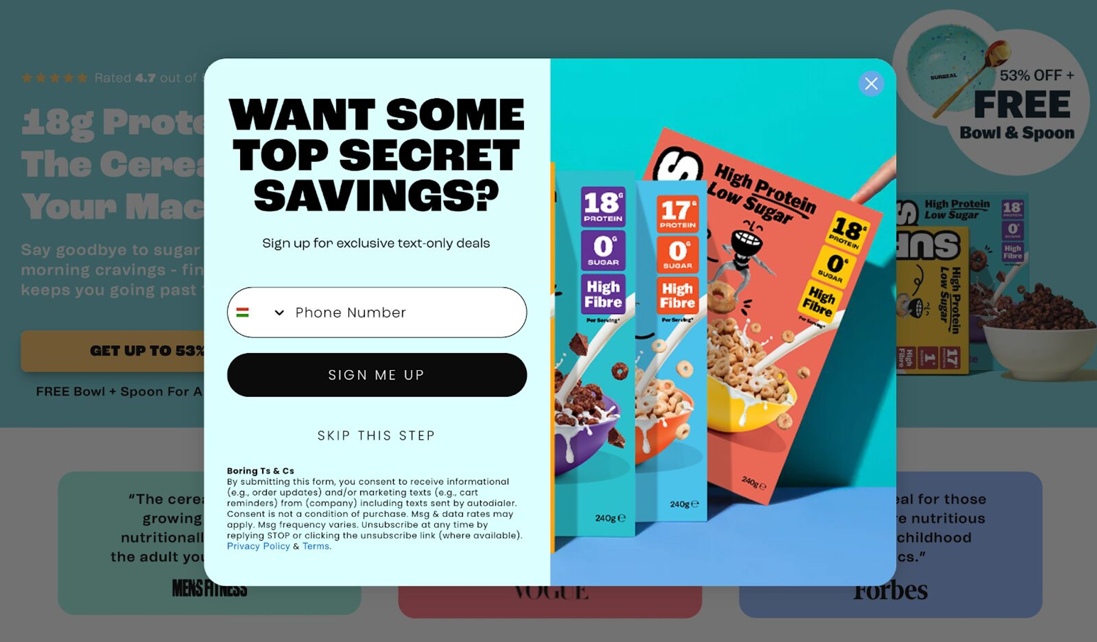 Second page of Surreal popup