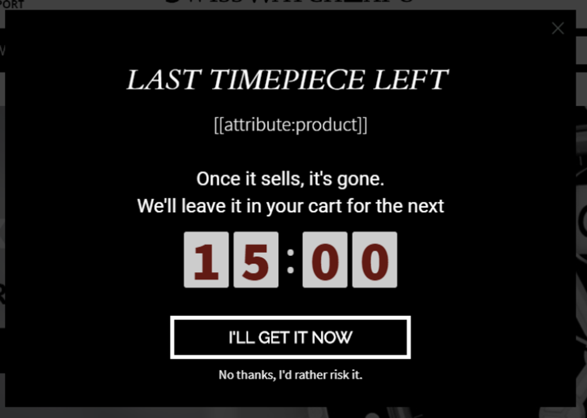 revenue growth popup