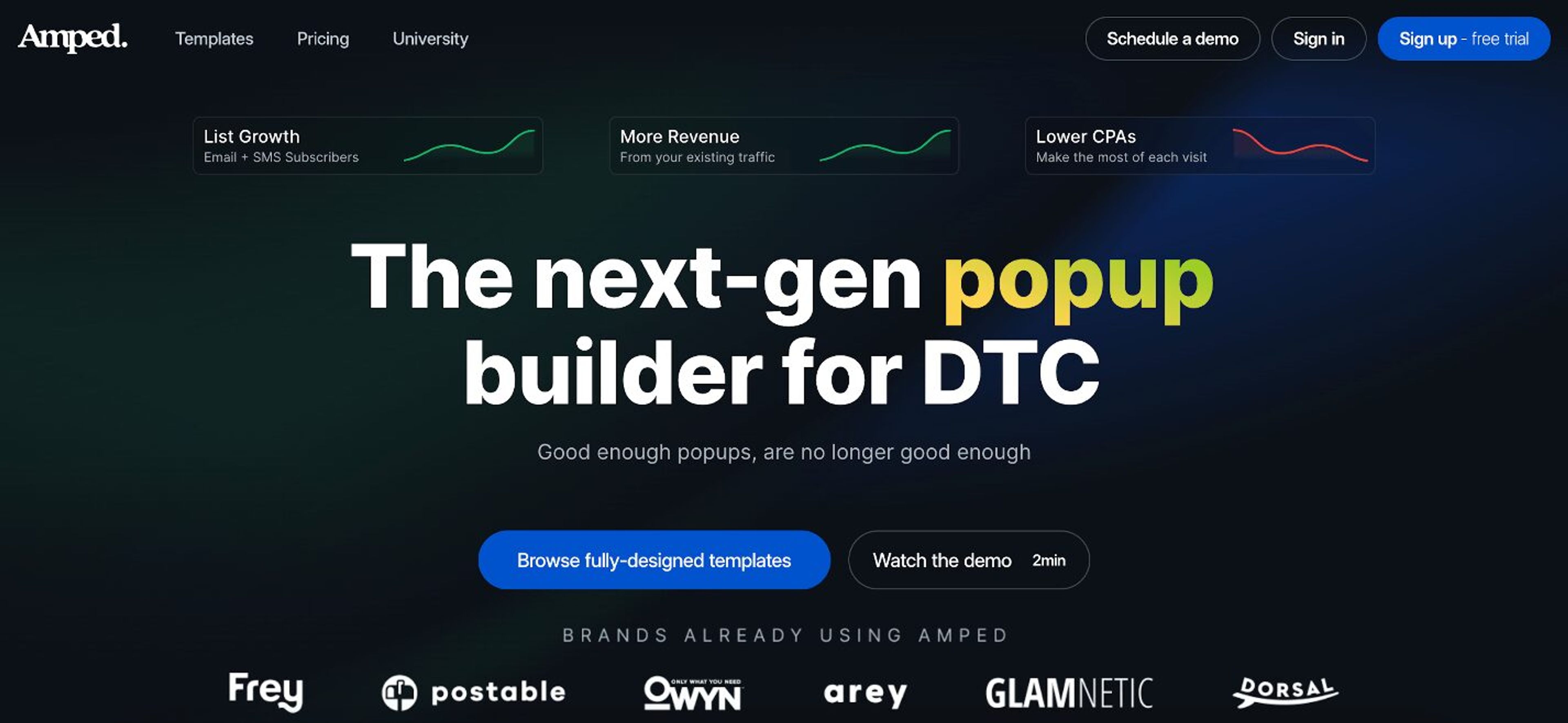 Amped is a great Popupsmart alternative