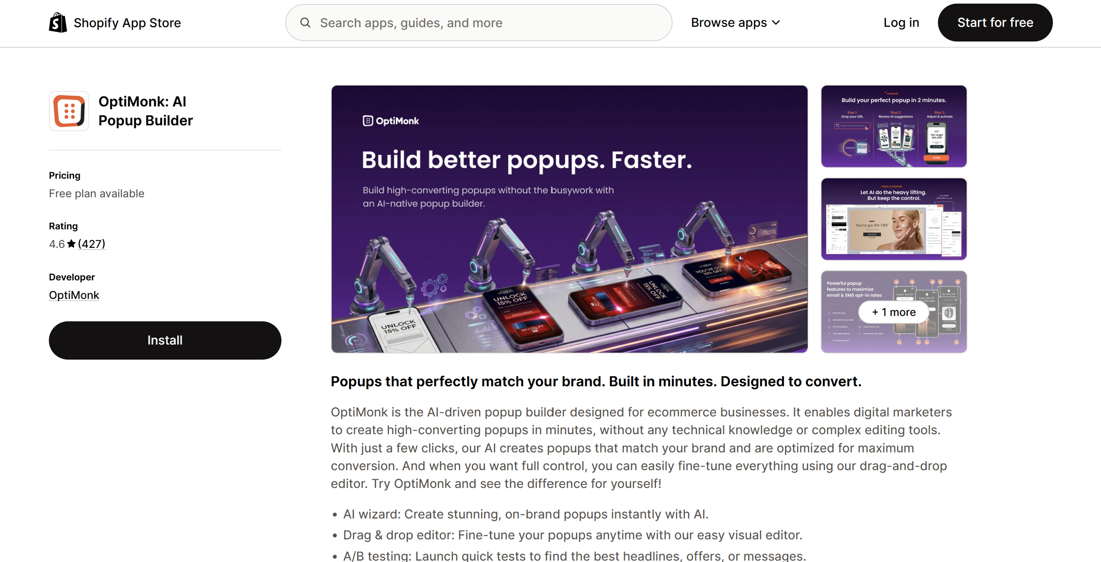 OptiMonk is a powerful CRO app to boost sales with upsell popups.