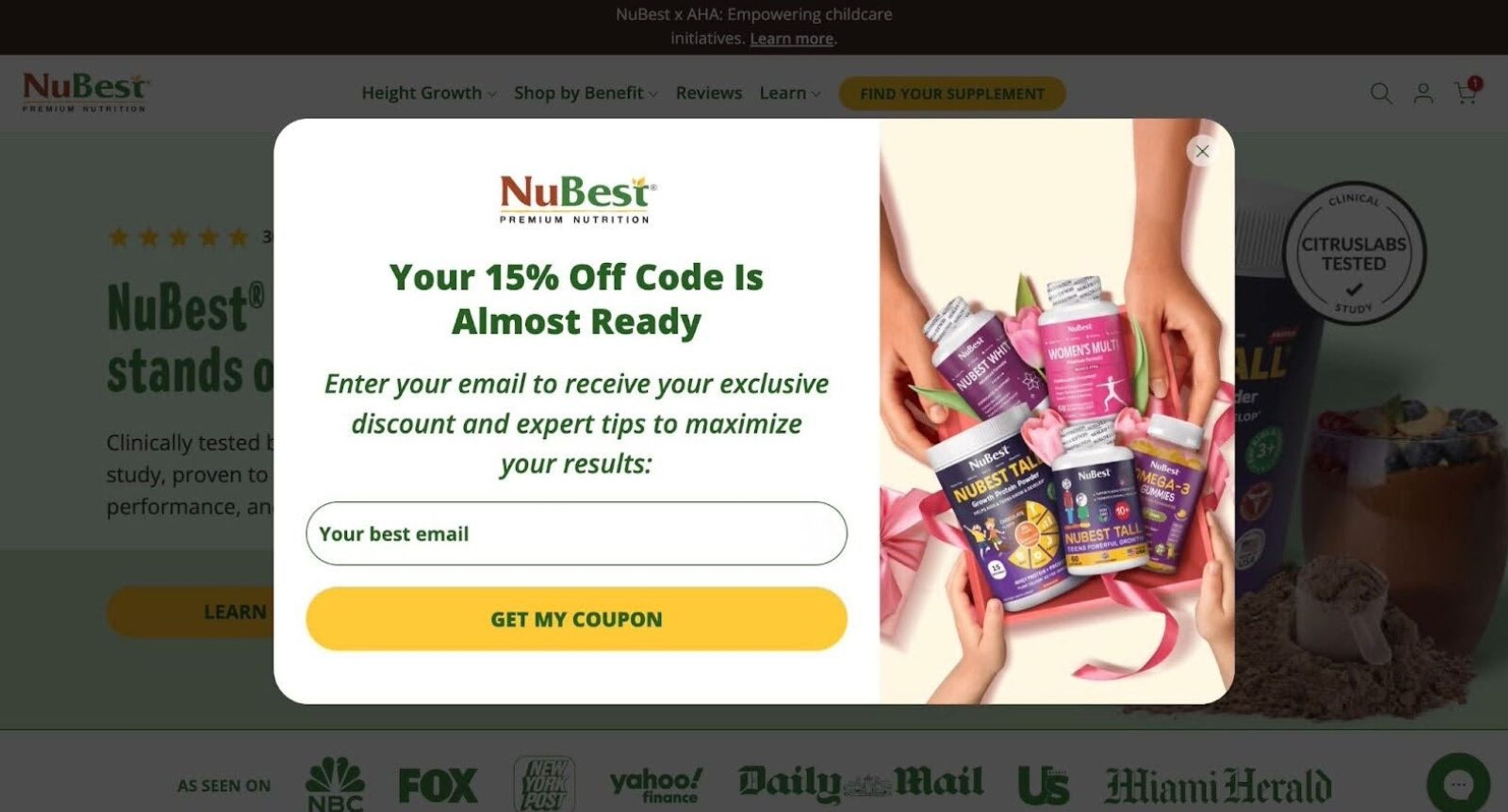 NuBest convesational popup