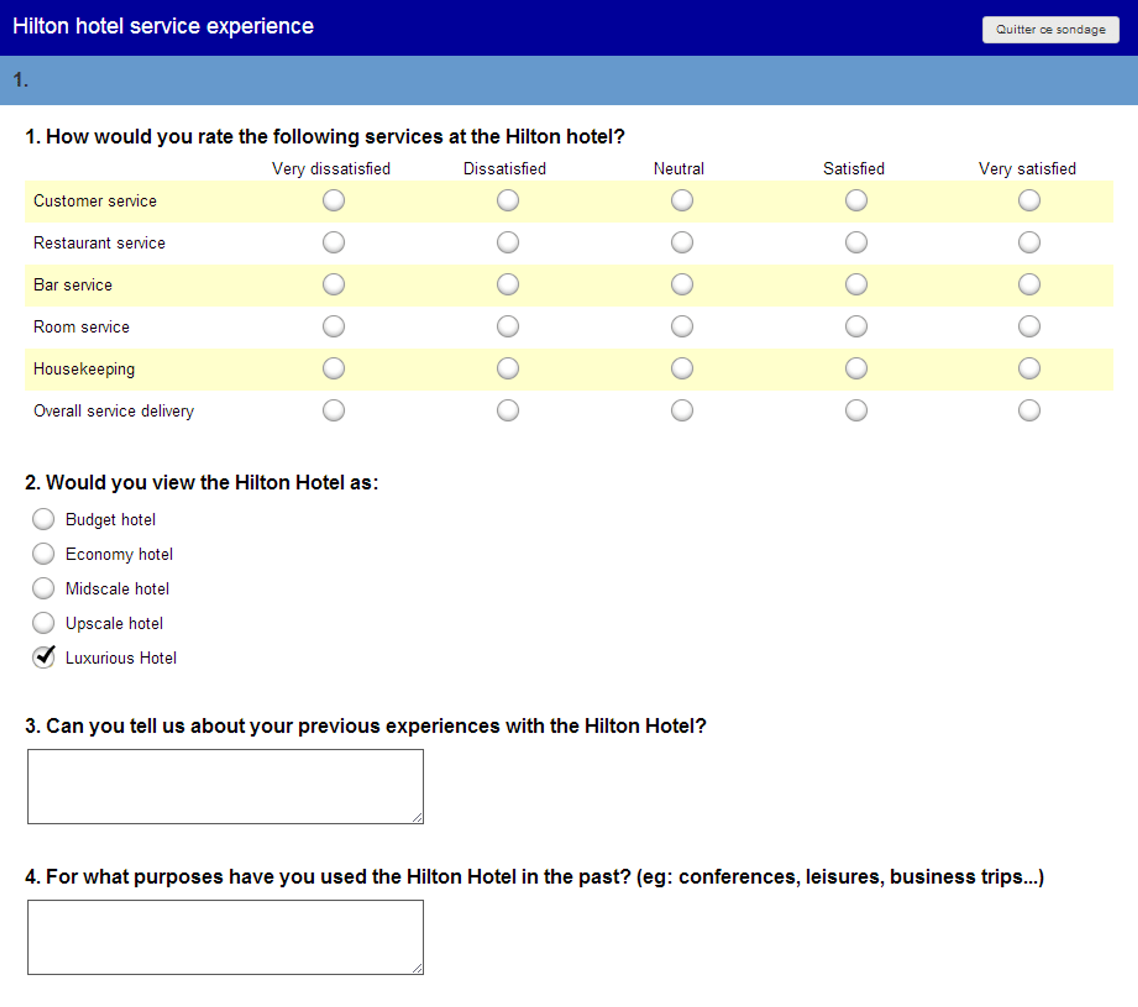 Collecting feedback via online surveys