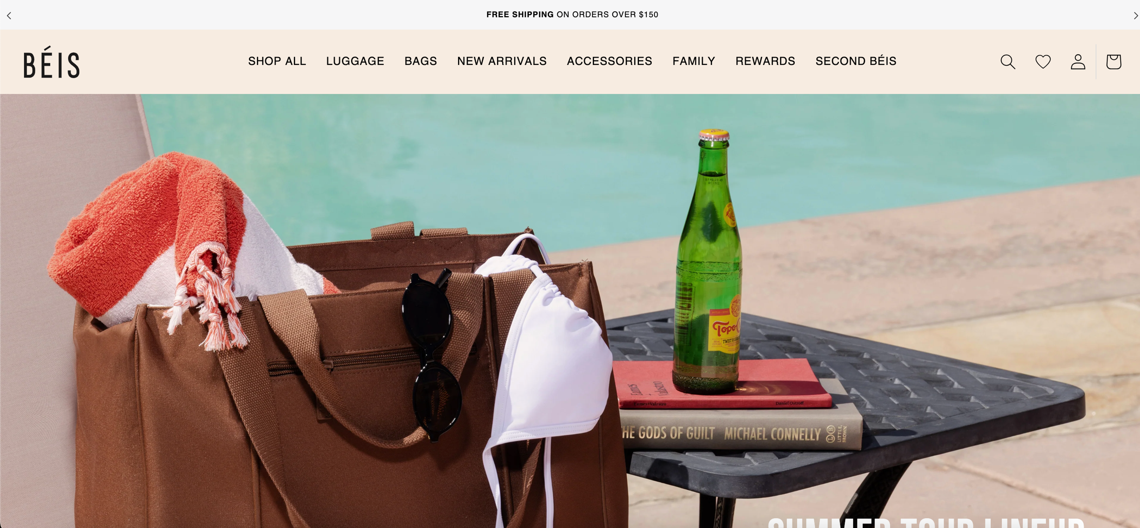 BÉIS Travel ecommerce website