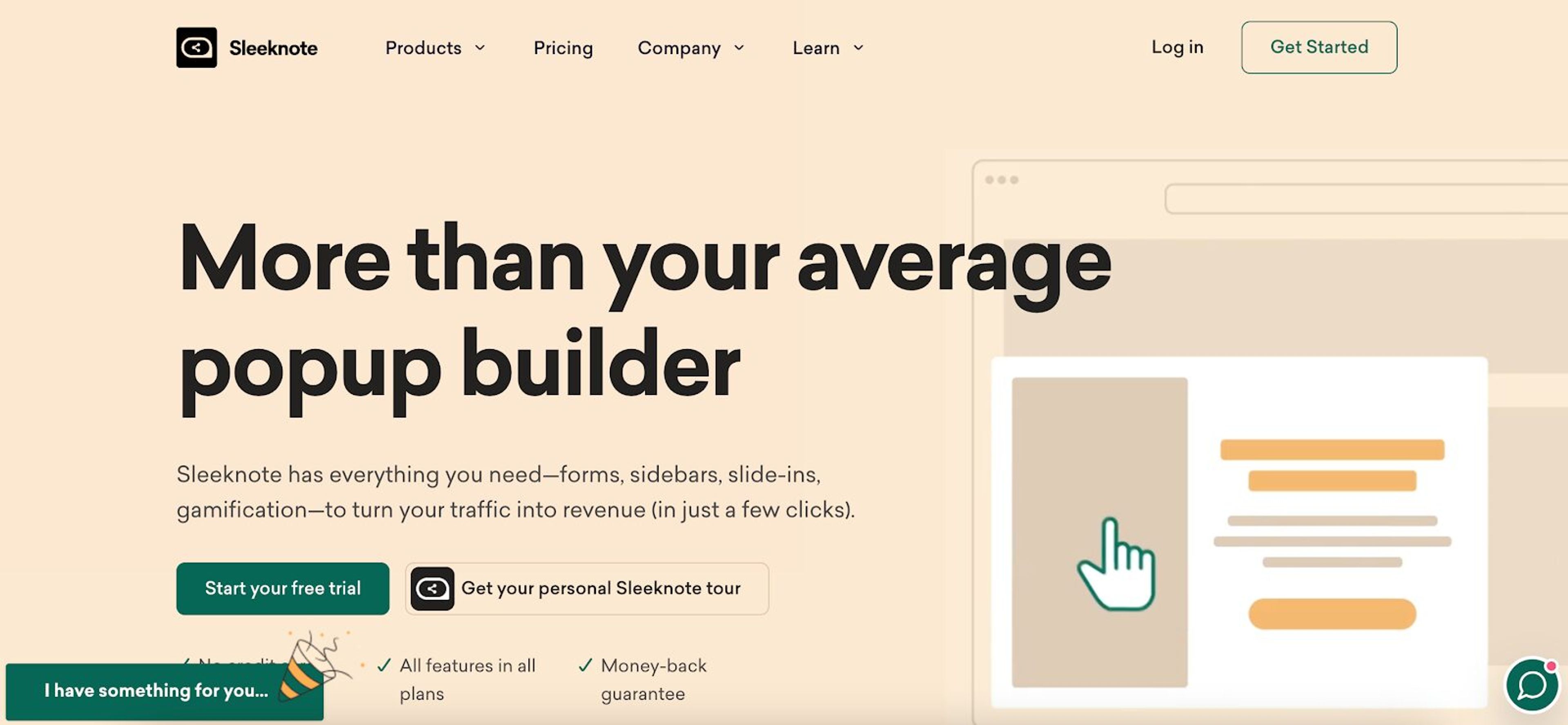 Sleeknote is an Adoric alternative designed for eCommerce, helping businesses create targeted campaigns that enhance user engagement and boost website conversion rates.