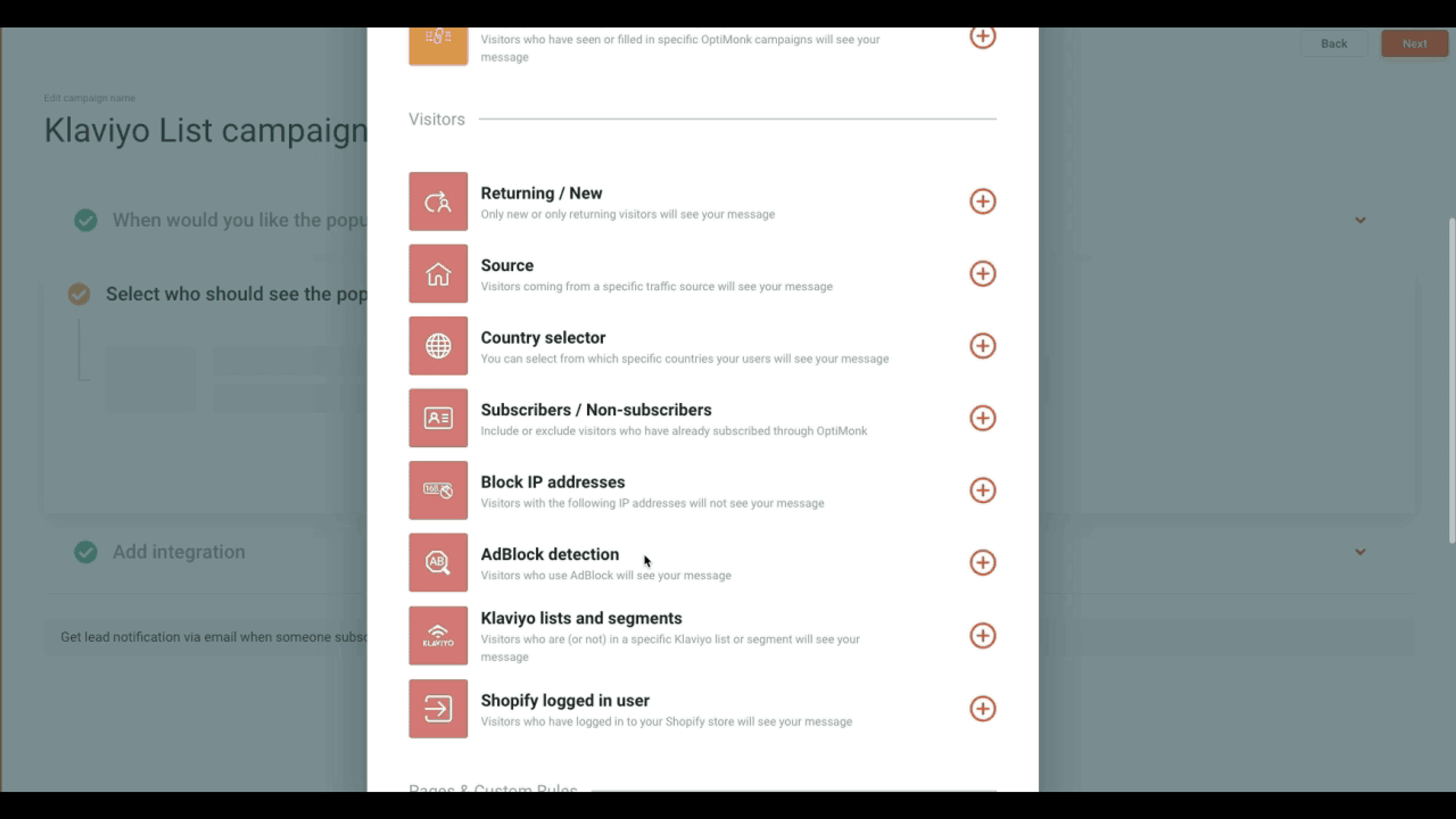 klaviyo segment targeting