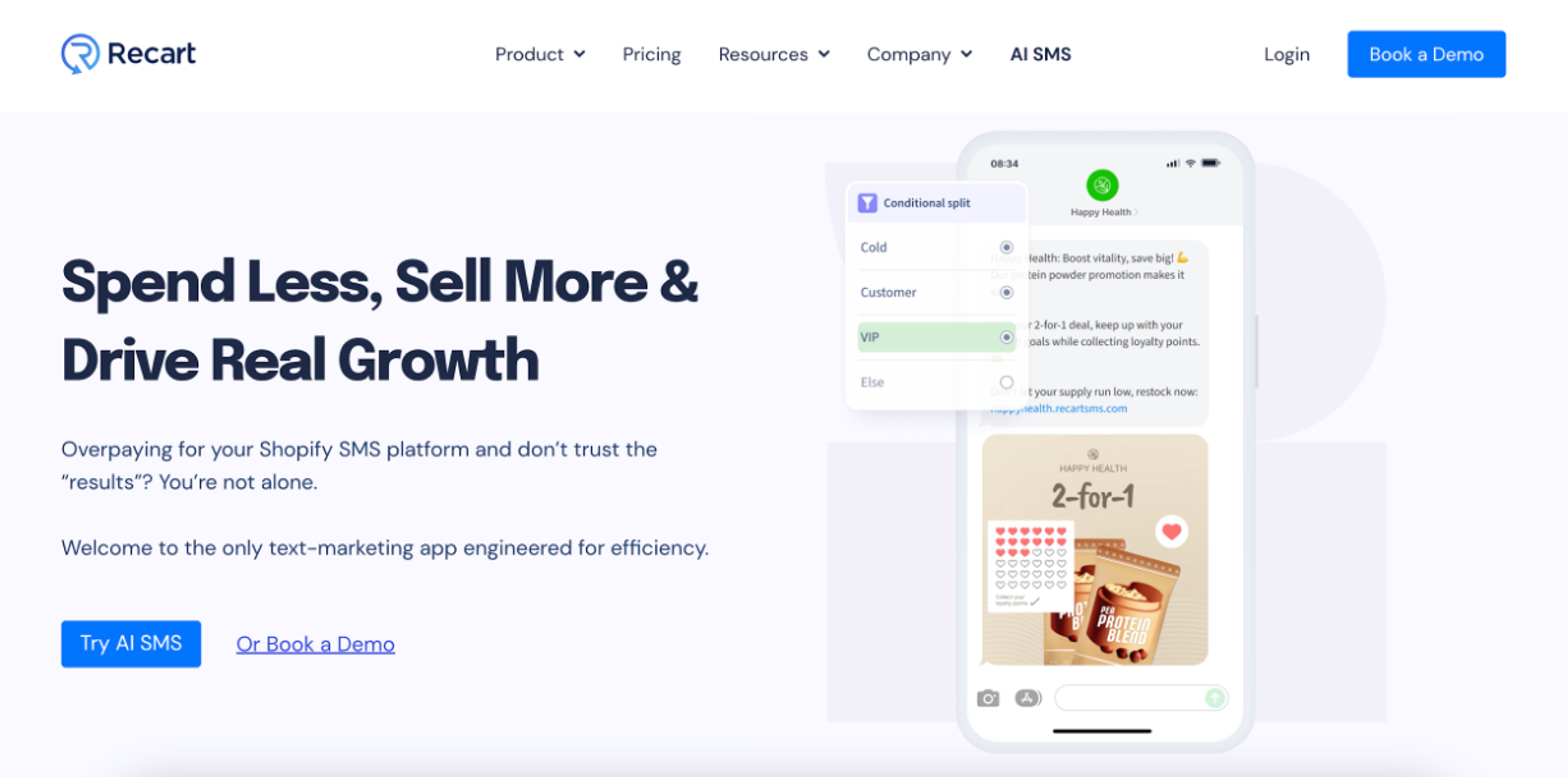 Recart SMS marketing app
