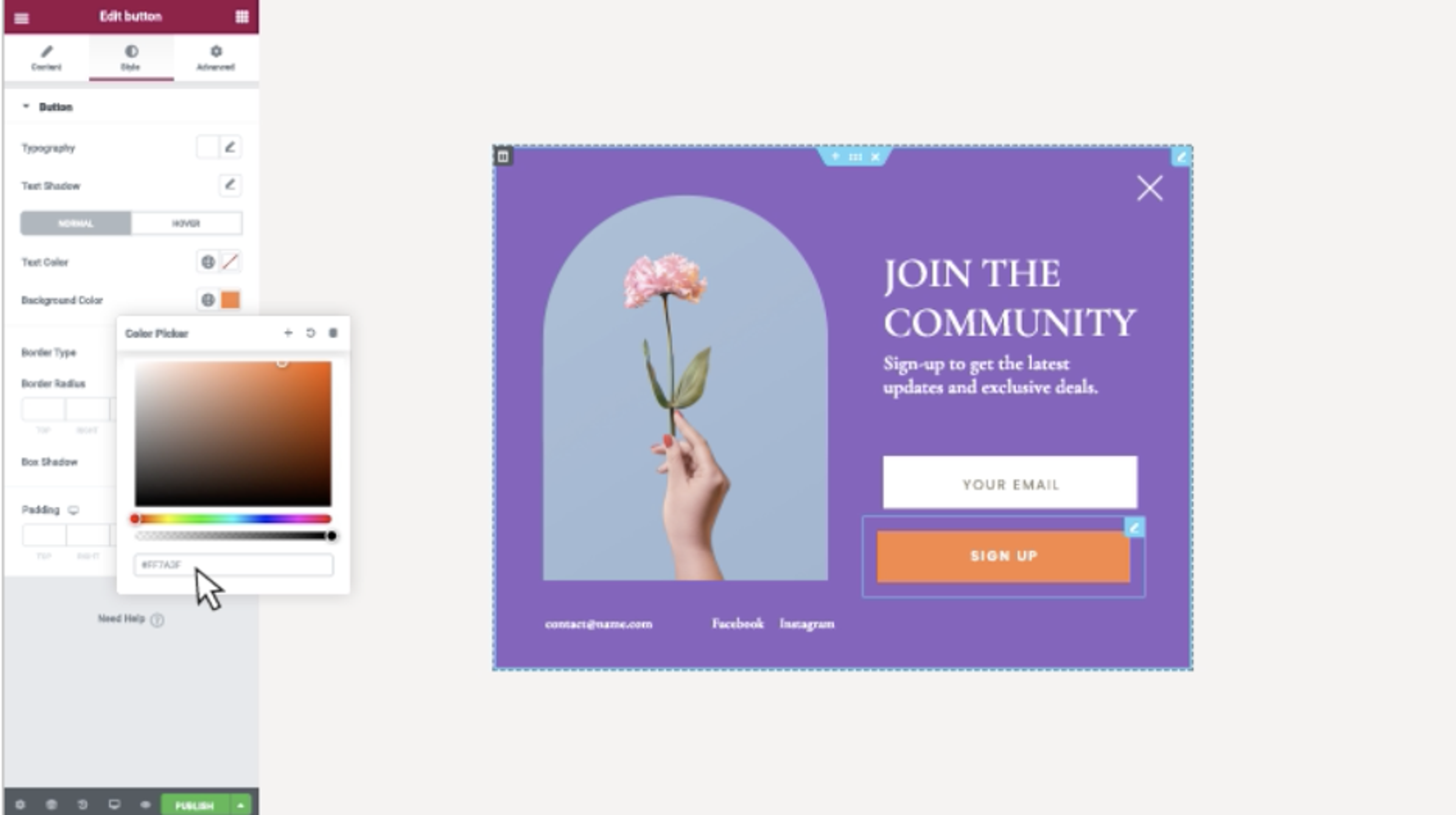 WordPress popup plugin by Elementor