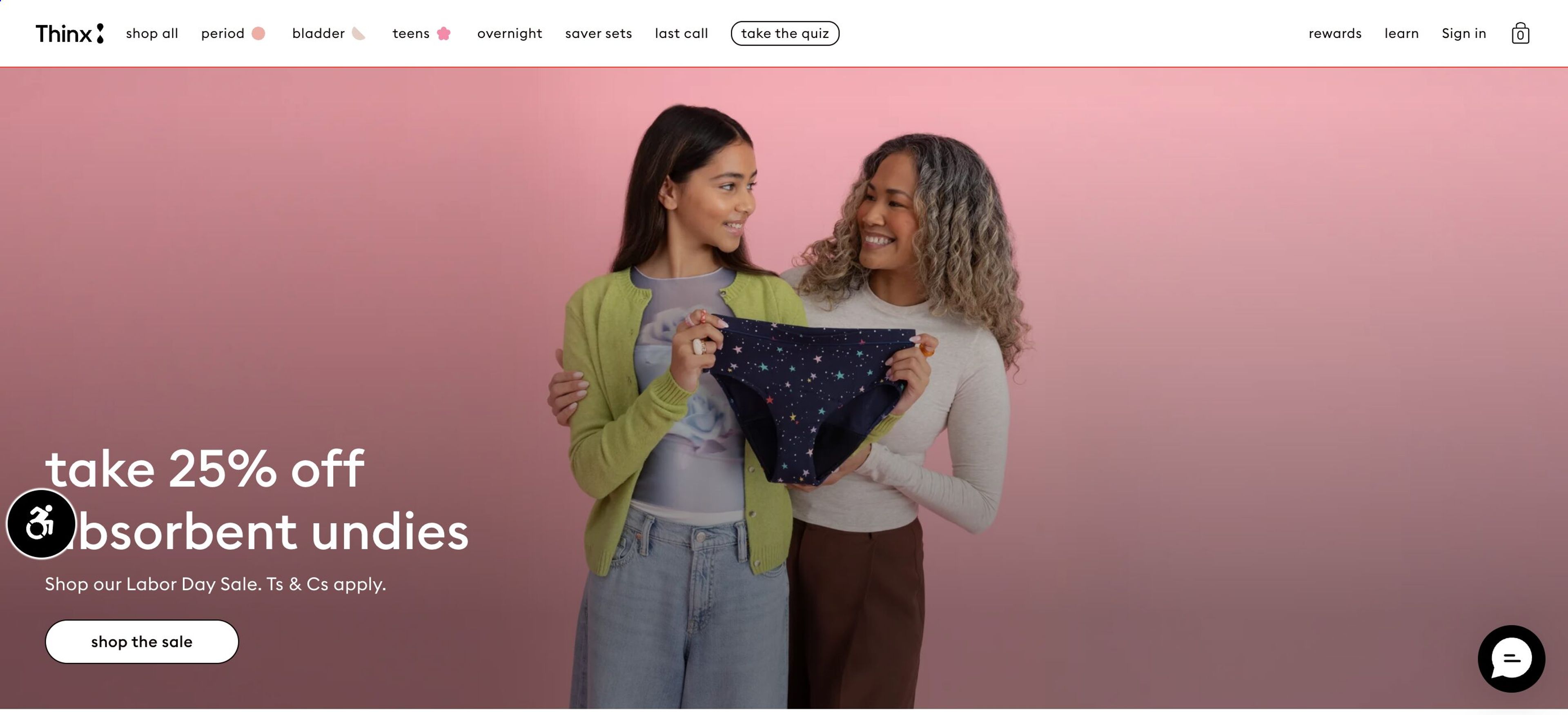 Thinx clean, straightforward design.