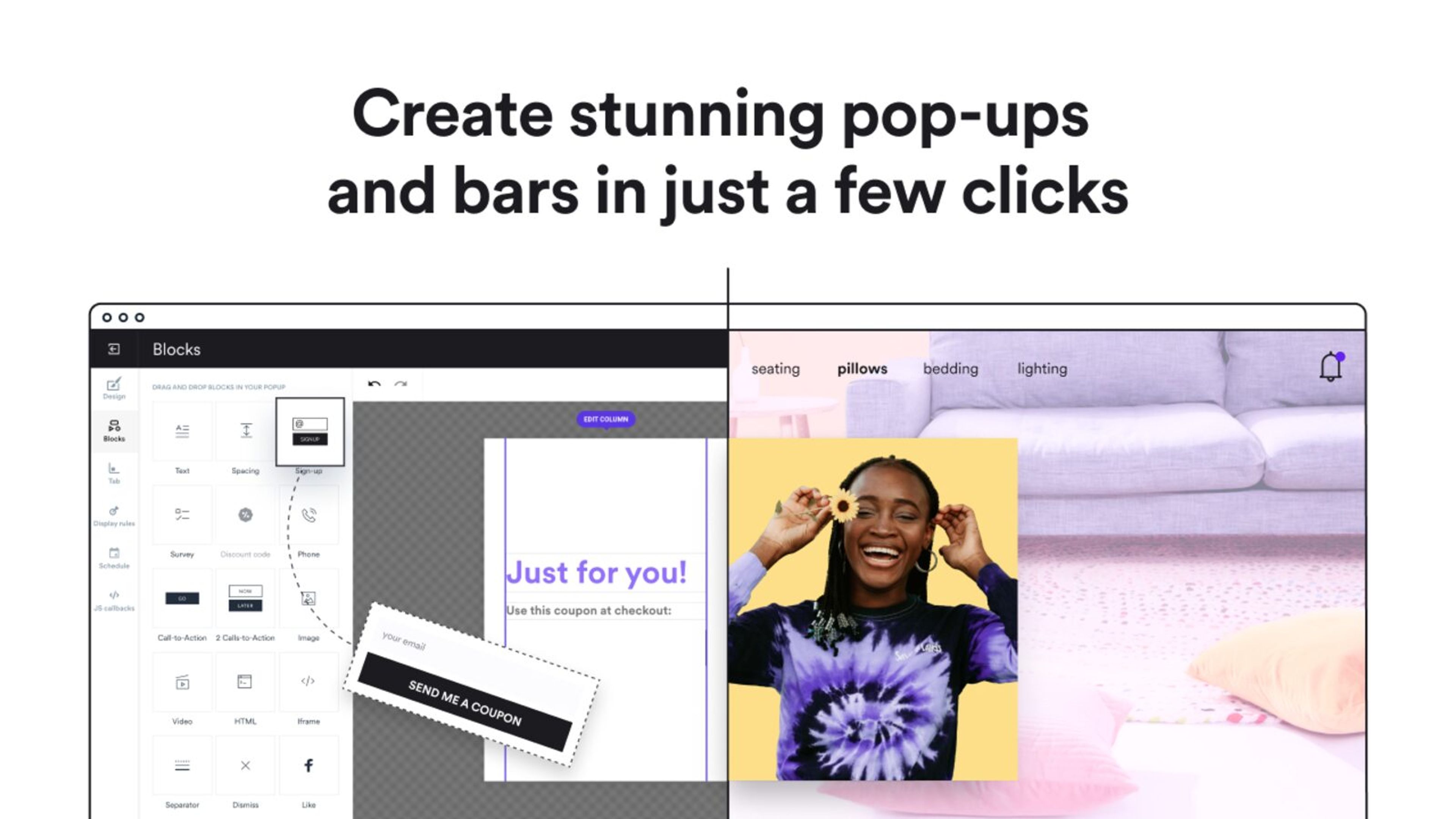 Create Shopify exit popups with Wisepops.